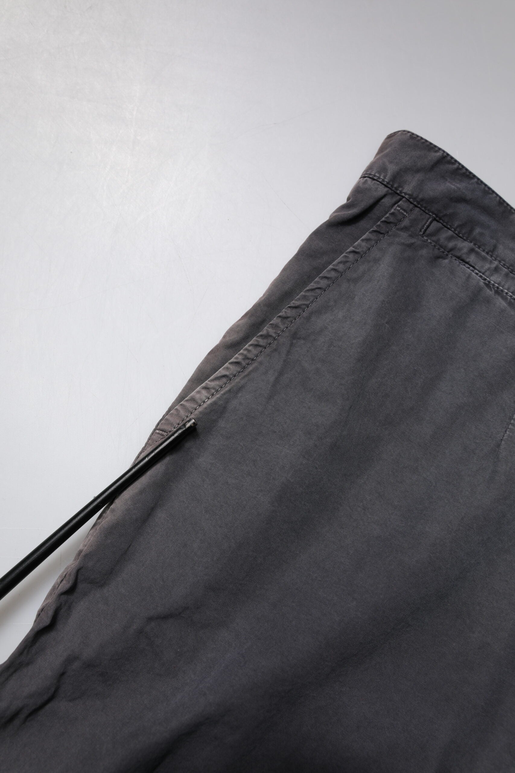 Dark Gray Cotton Mid Waist Men Bermuda Shorts