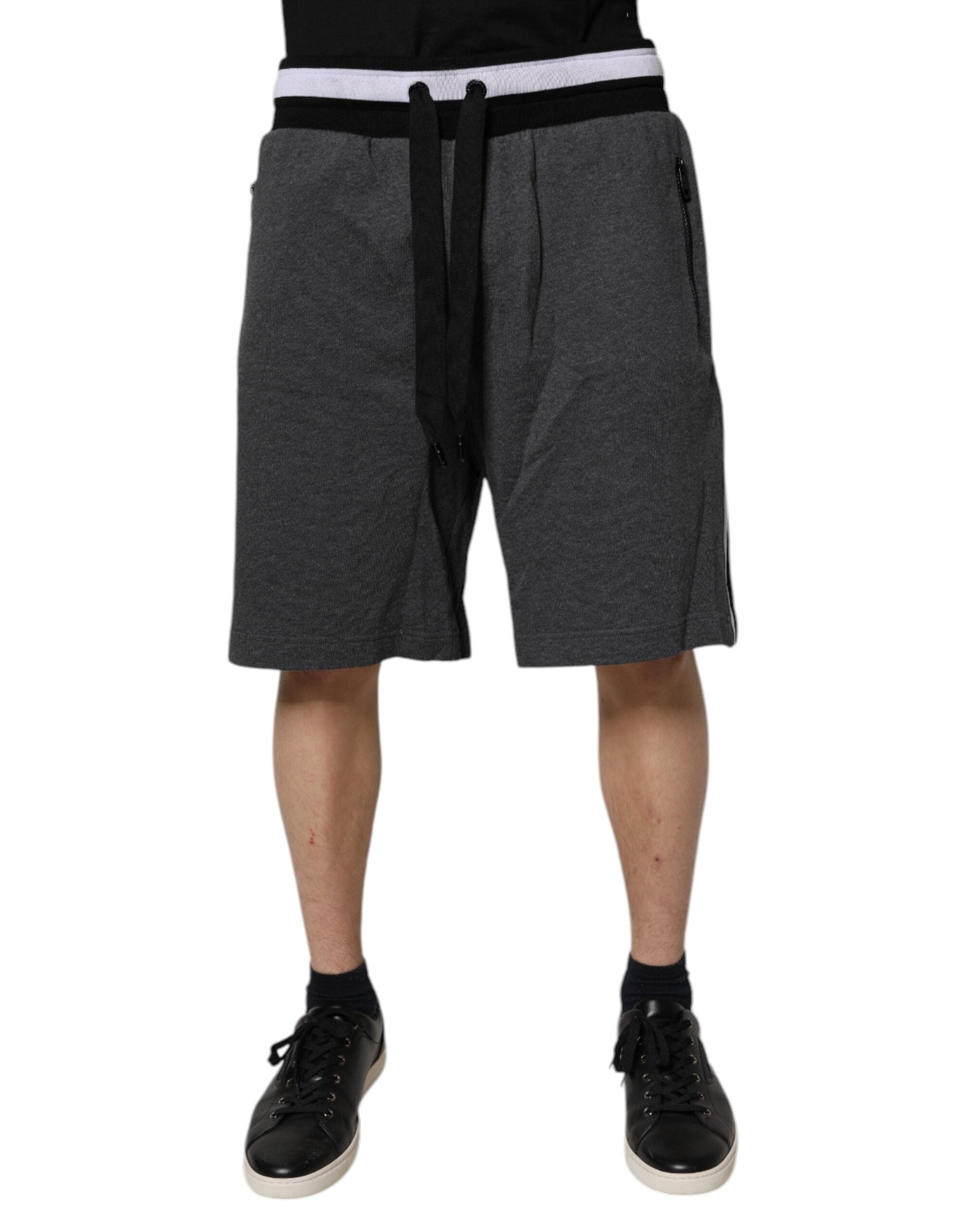 Dark Gray Cotton Bermuda Sweatshorts Shorts