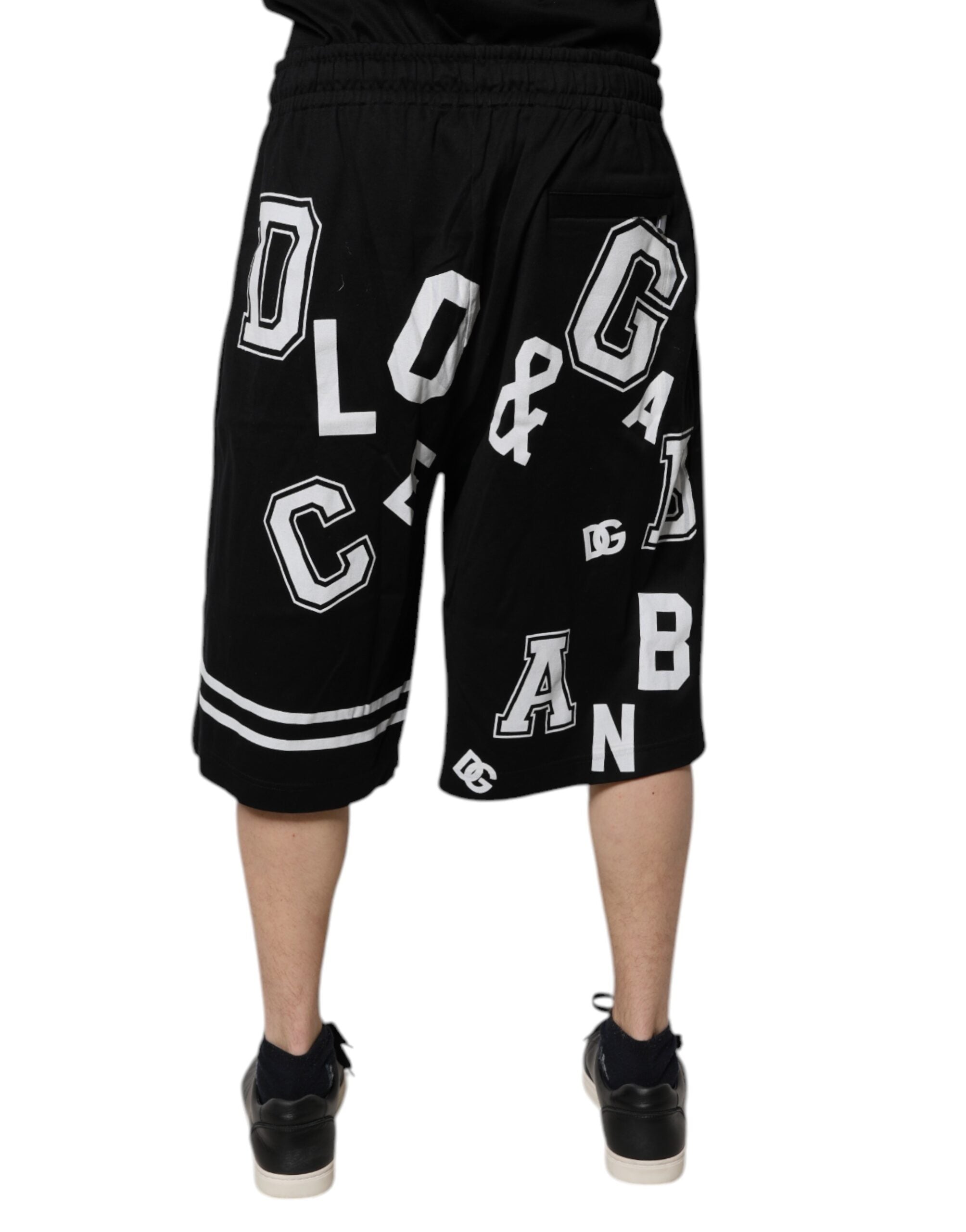 Black Logo Cotton Bermuda Sweatshorts Shorts