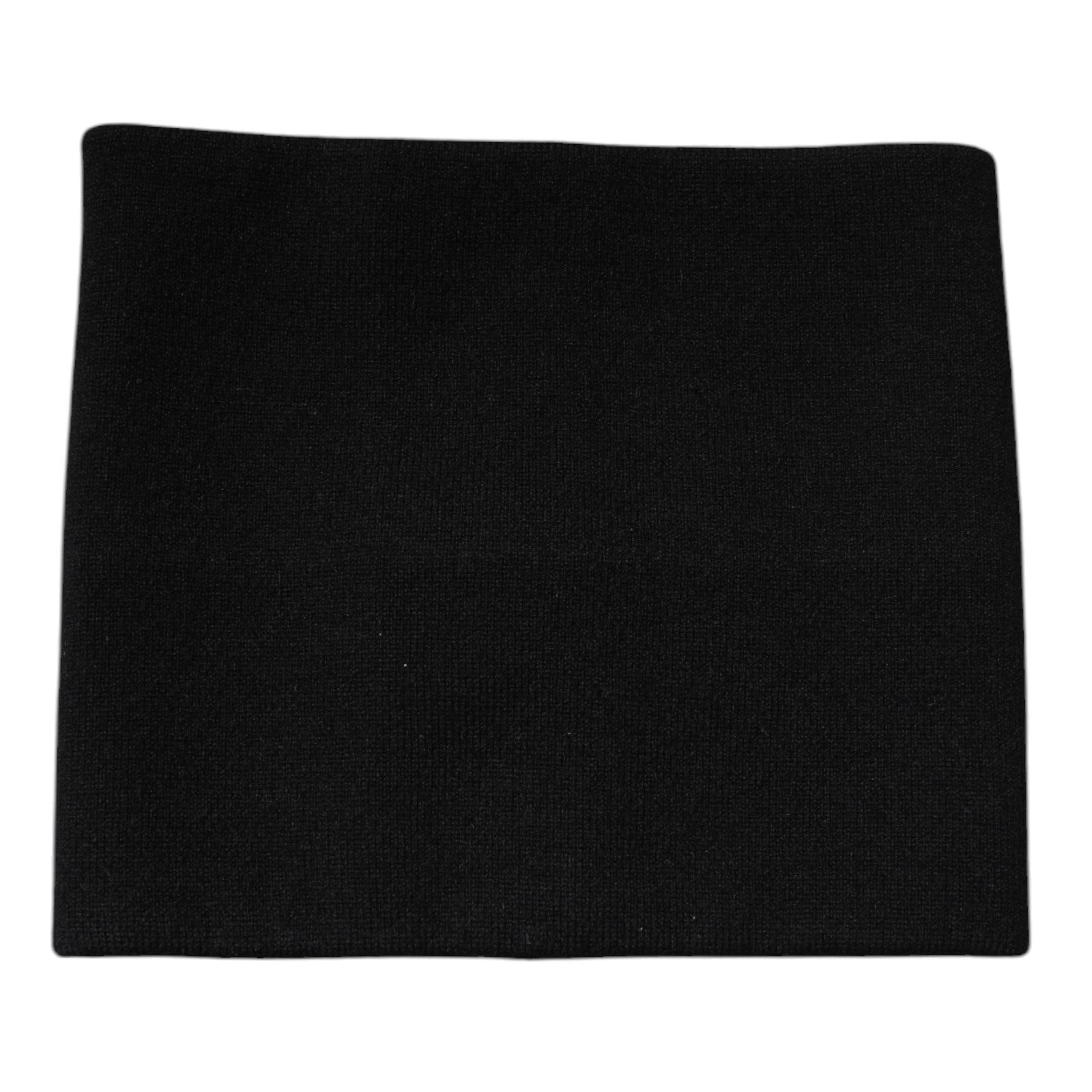 Black Cashmere Knitted Square Handkerchief Scarf