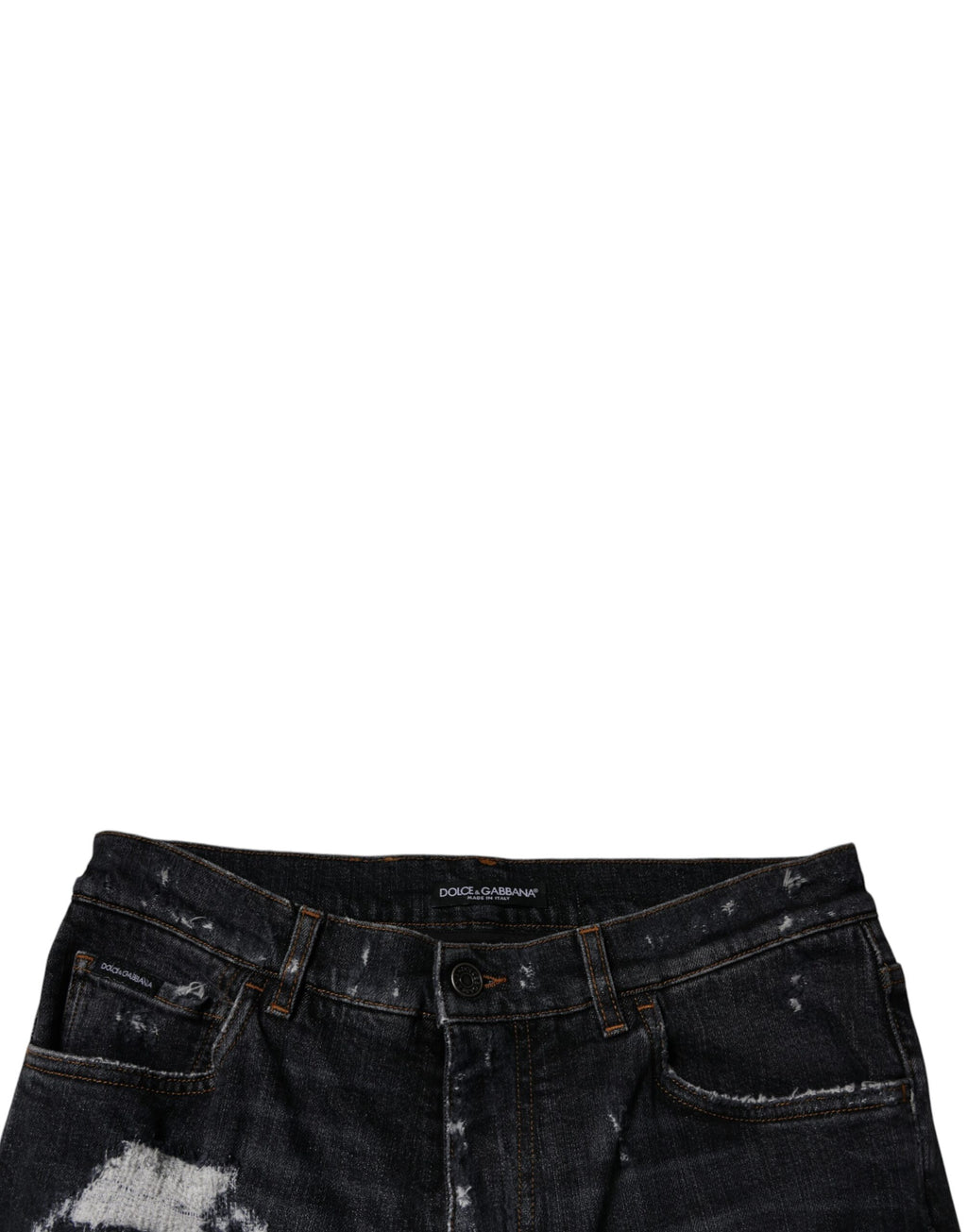 Black Tattered Cotton Skinny Men Denim Jeans