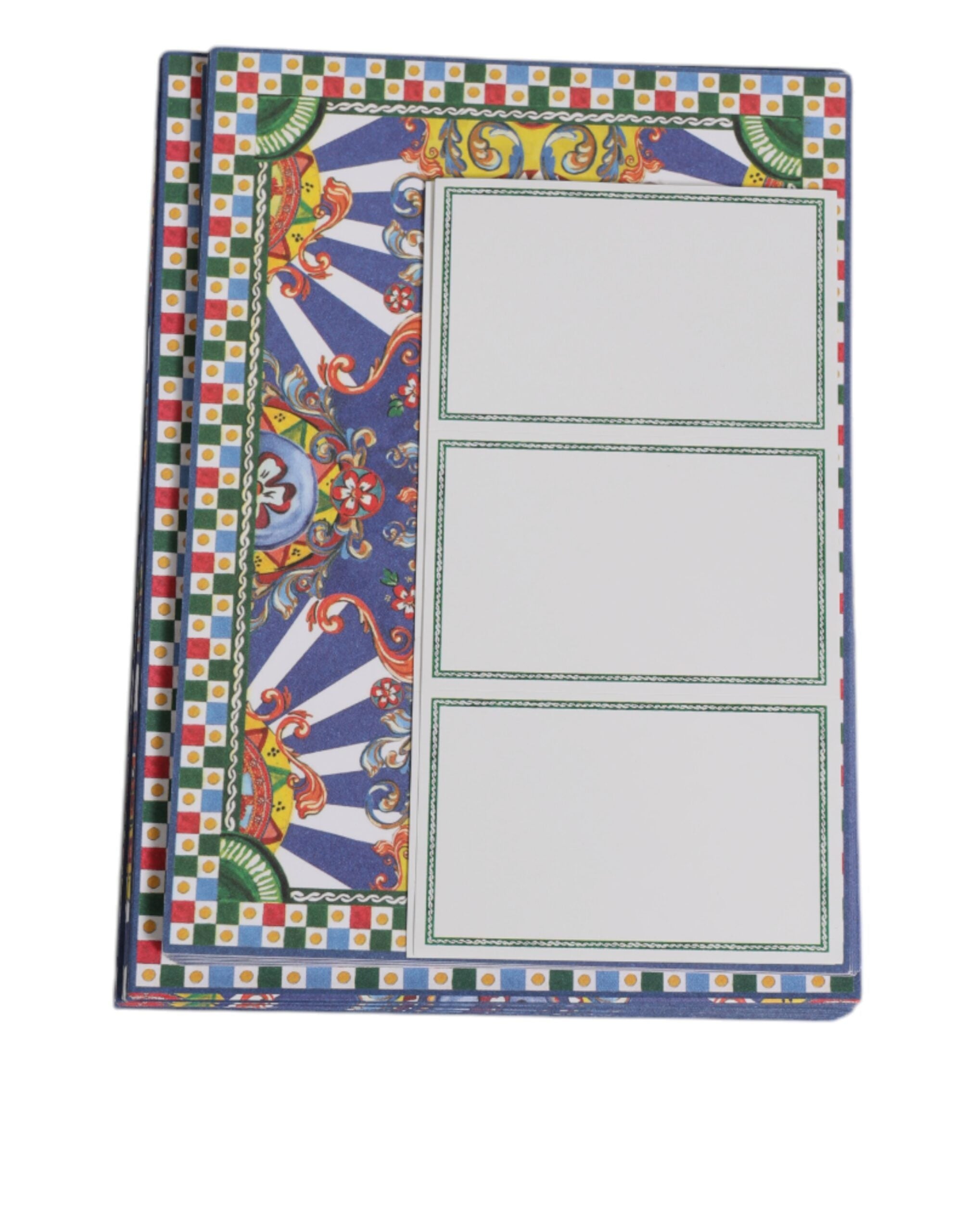 Multicolor Carretto Siciliano Envelope Post Card Holder
