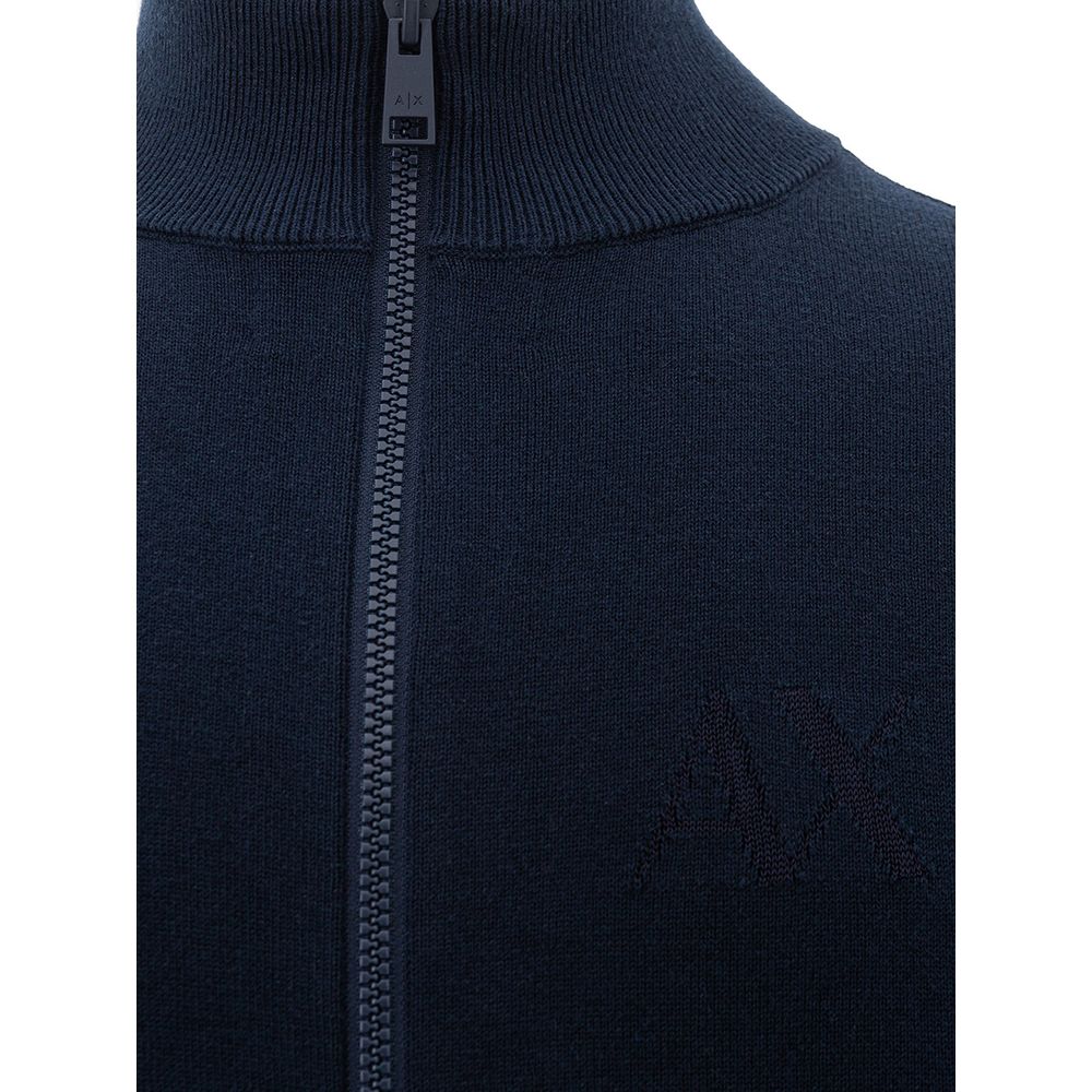 Armani Exchange Blue Cotton Sweatshirt