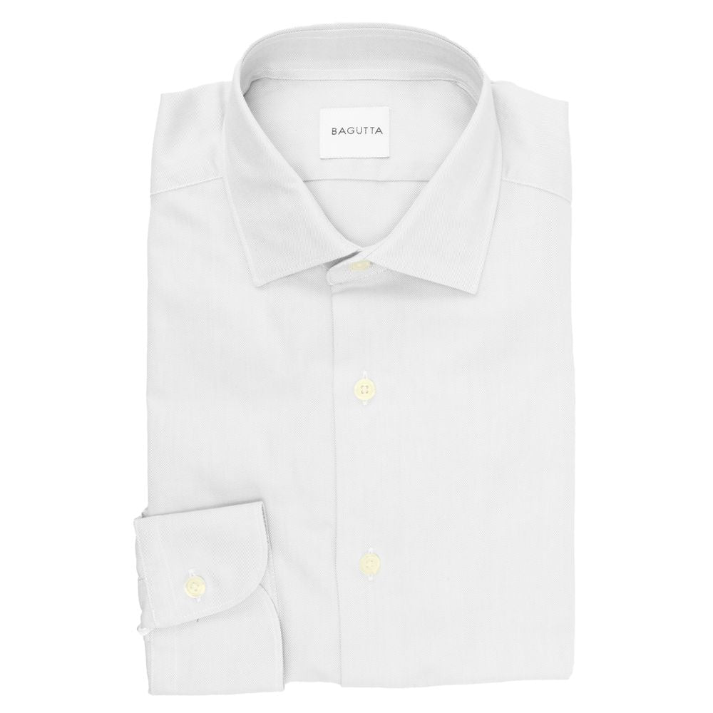 Bagutta White Cotton Men's Dress Shirt
