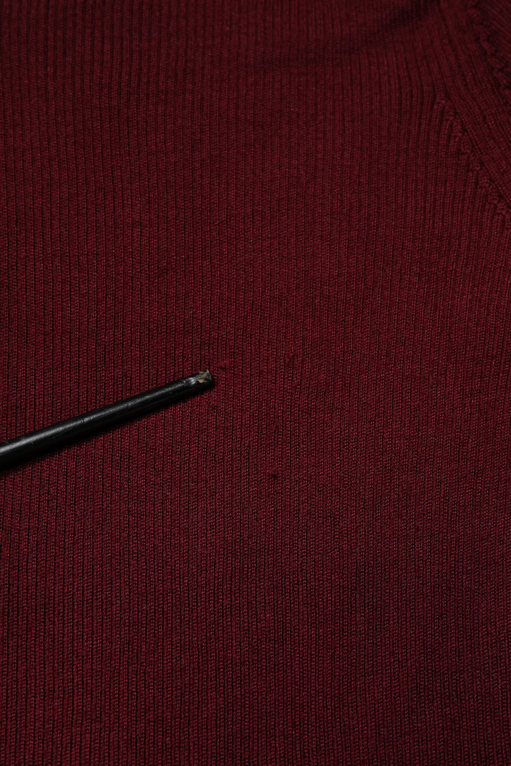 Burgundy Long Sleeves Turtleneck Slim Sweater