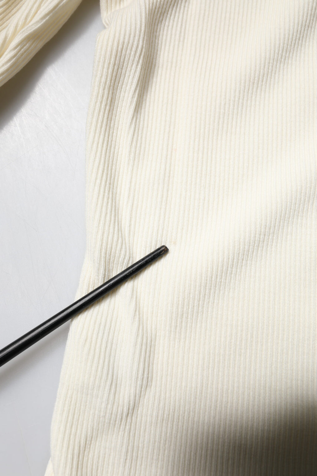 Cream Long Sleeves Turtleneck Slim Sweater