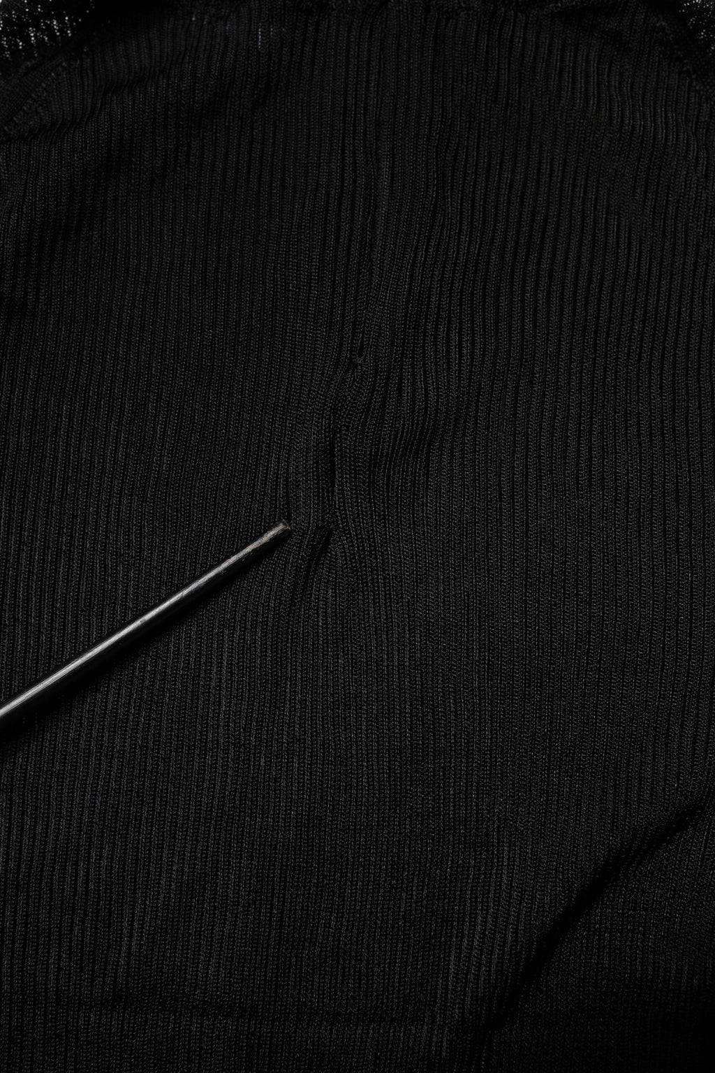 Black Knit Long Sleeves Turtleneck Slim Top