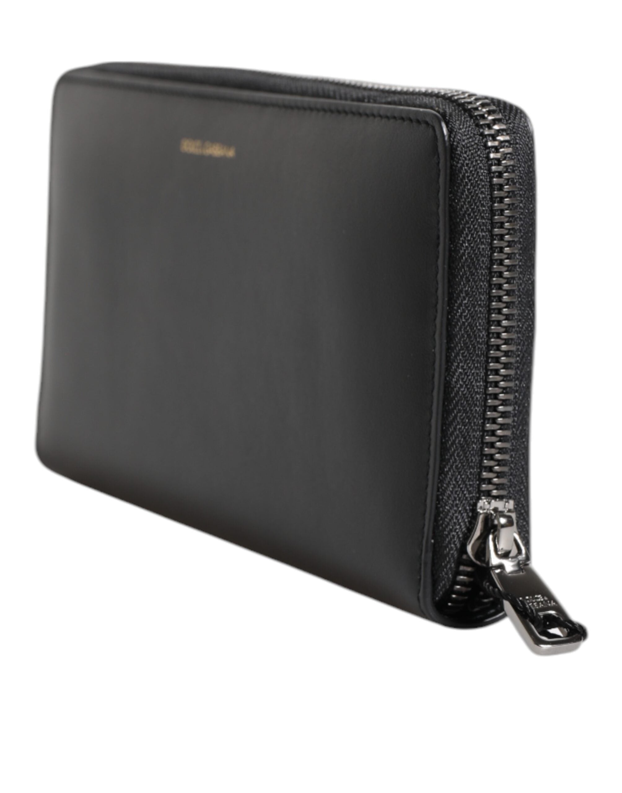 Black Blue Exotic Leather Embossed Continental Wallet