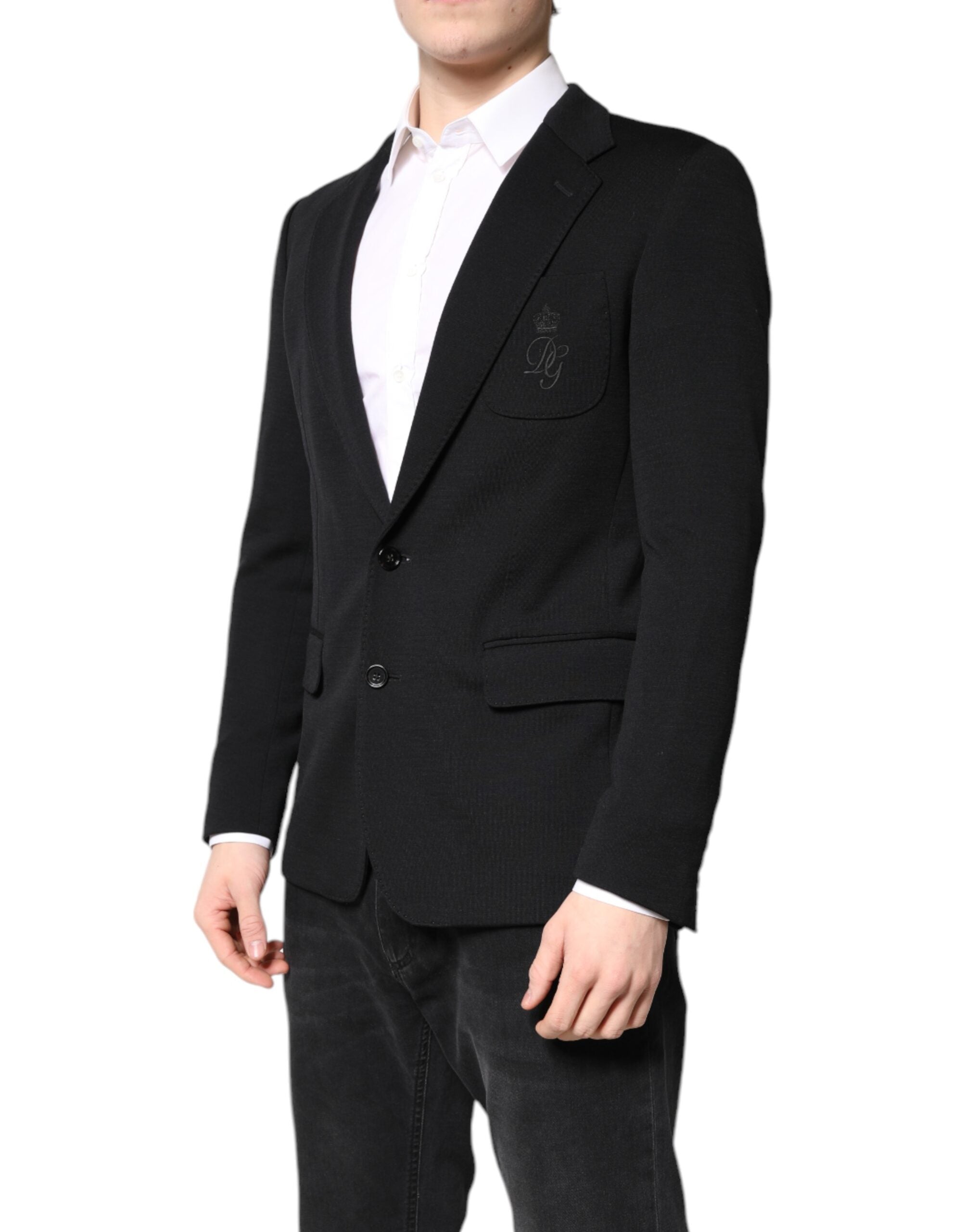 Black Wool Slim Fit Coat Blazer Jacket Suit