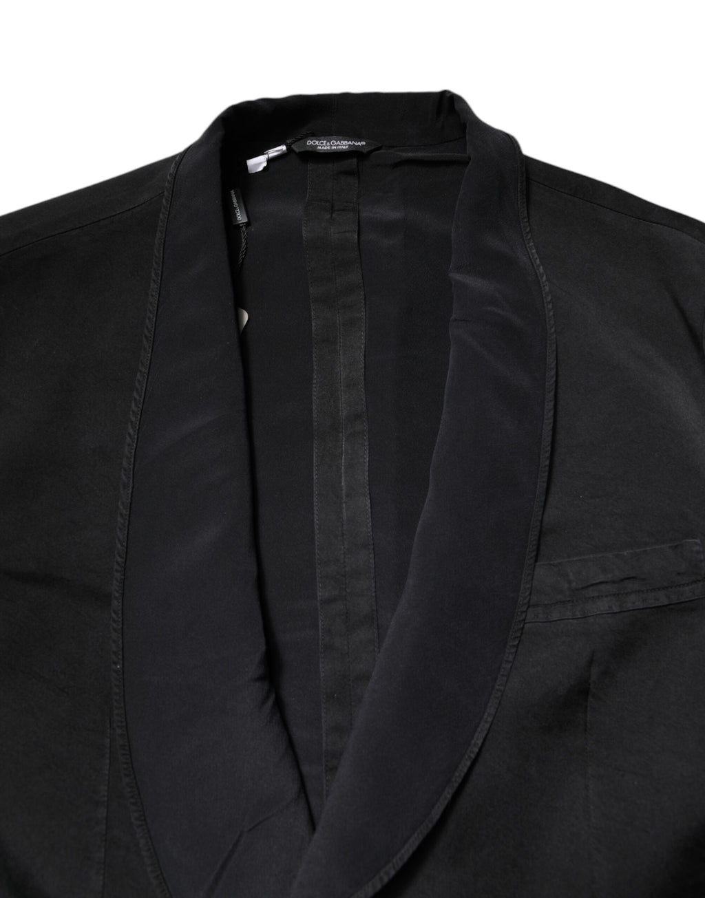 Black Silk Single Breasted Coat Blazer Suit