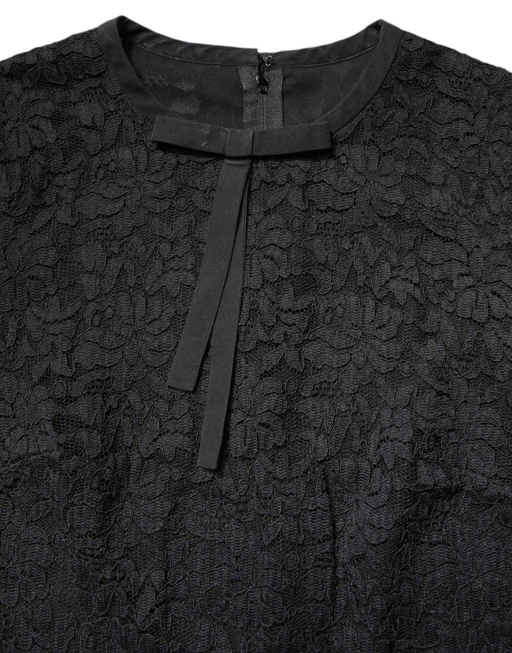 Black Lace STAFF Crew Neck Long Sleeves Top