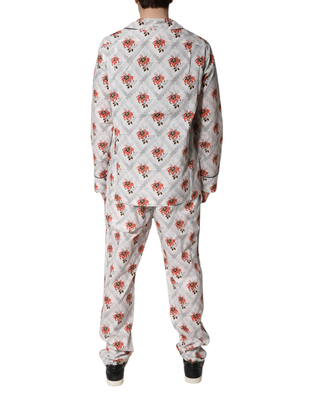 Multicolor Floral Print Cotton Pajama Set Sleepwear