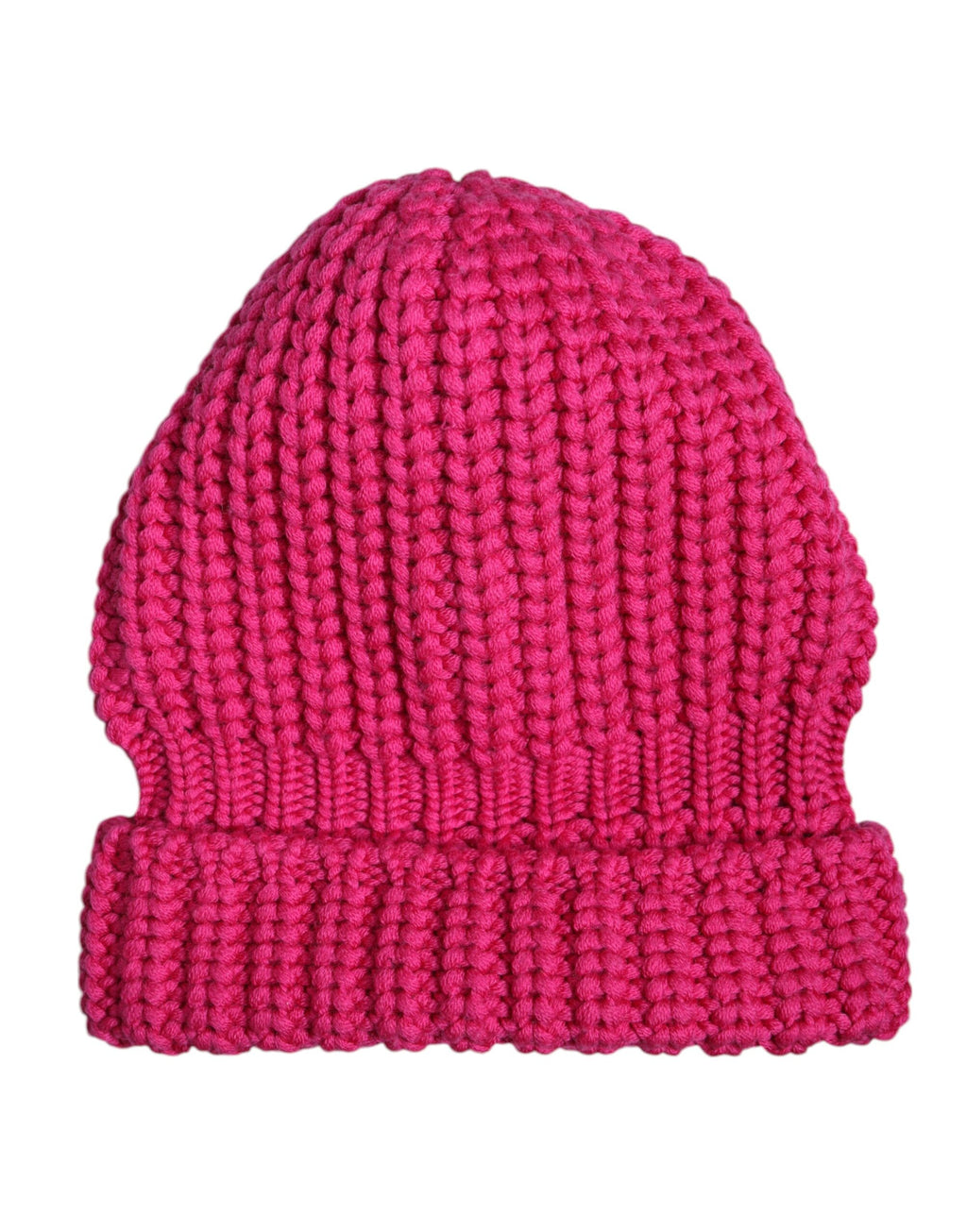 Pink Solid Wool Knitted Winter Beanie Hat