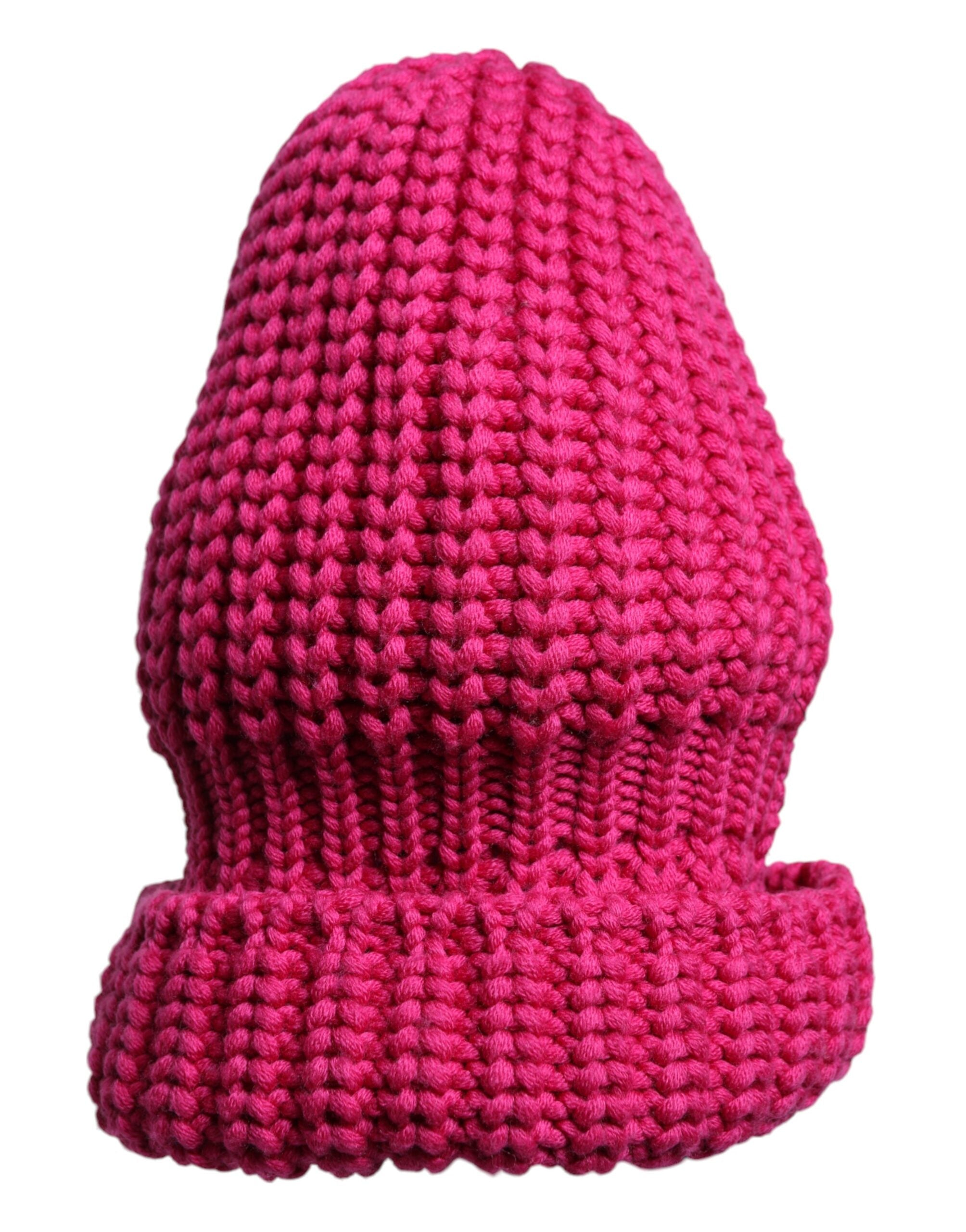 Pink Solid Wool Knitted Winter Beanie Hat