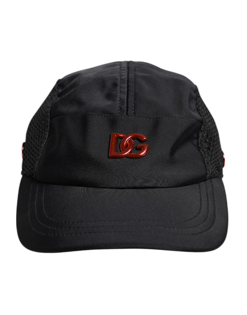 Black Nylon Logo 6 Panels Baseball Cap