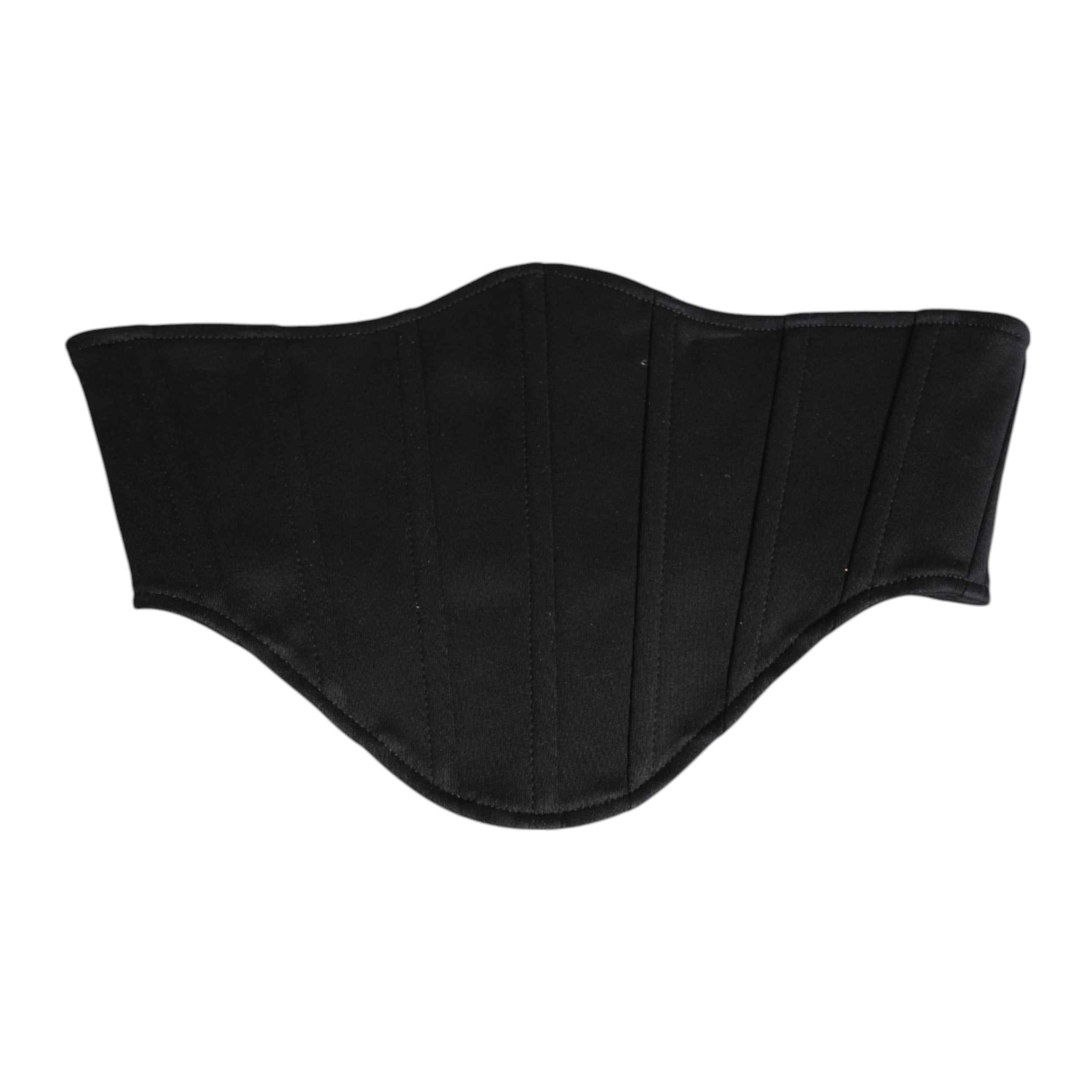 Black Cotton Waist Tuxedo Belt Cummerbund