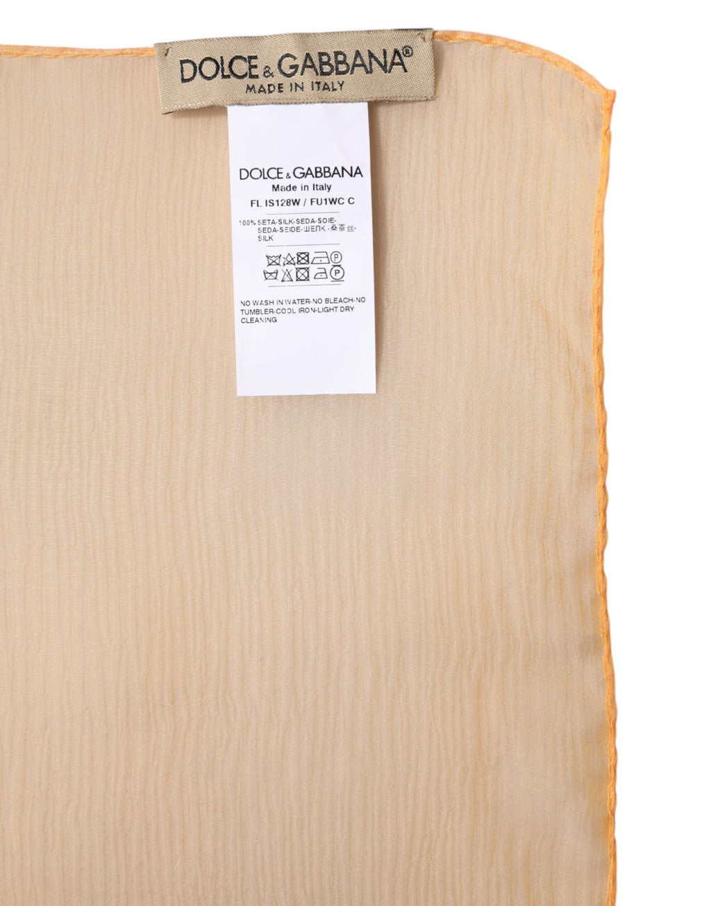 Orange Silk Rectangle Wrap Shawl Scarf