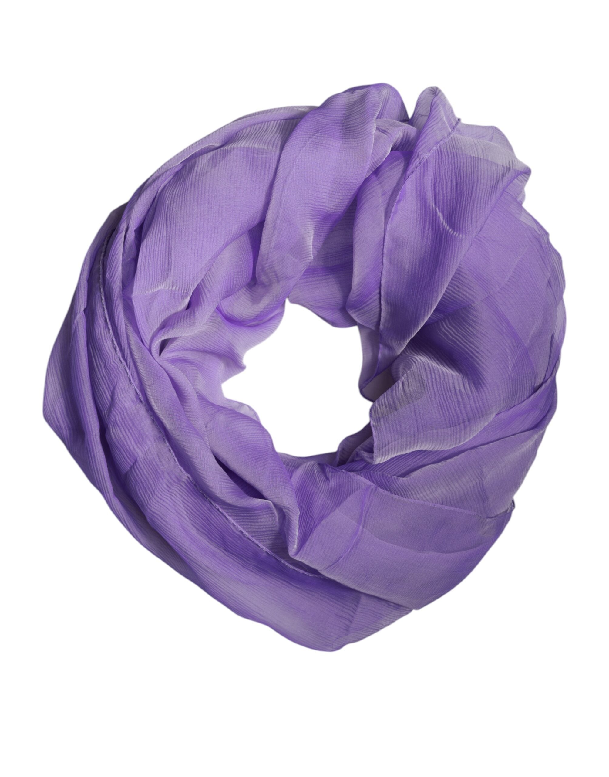 Purple Silk Rectangle Wrap Shawl Scarf
