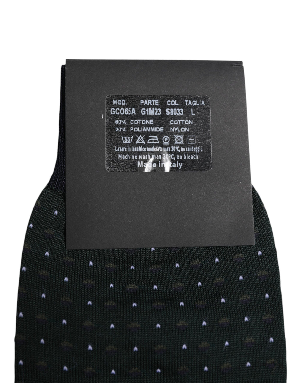 Black Polka Dots Cotton Mid Calf Socks