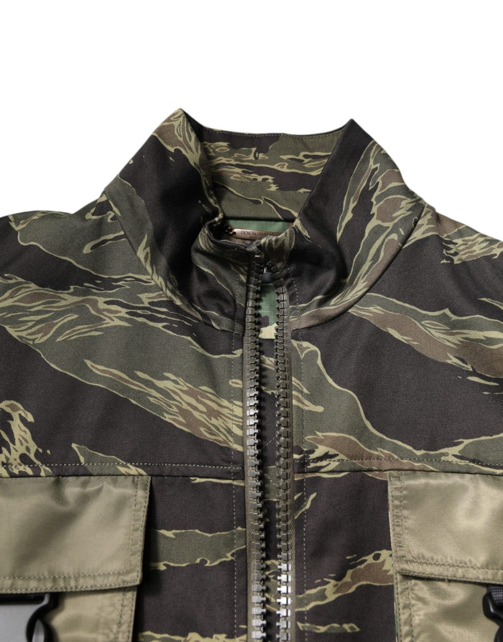 Multicolor Camouflage Cotton Bomber Jacket