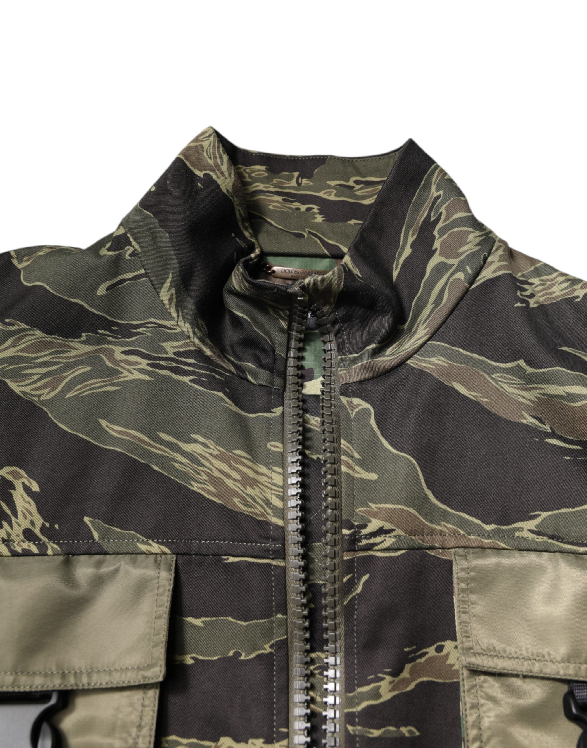 Multicolor Camouflage Cotton Bomber Jacket