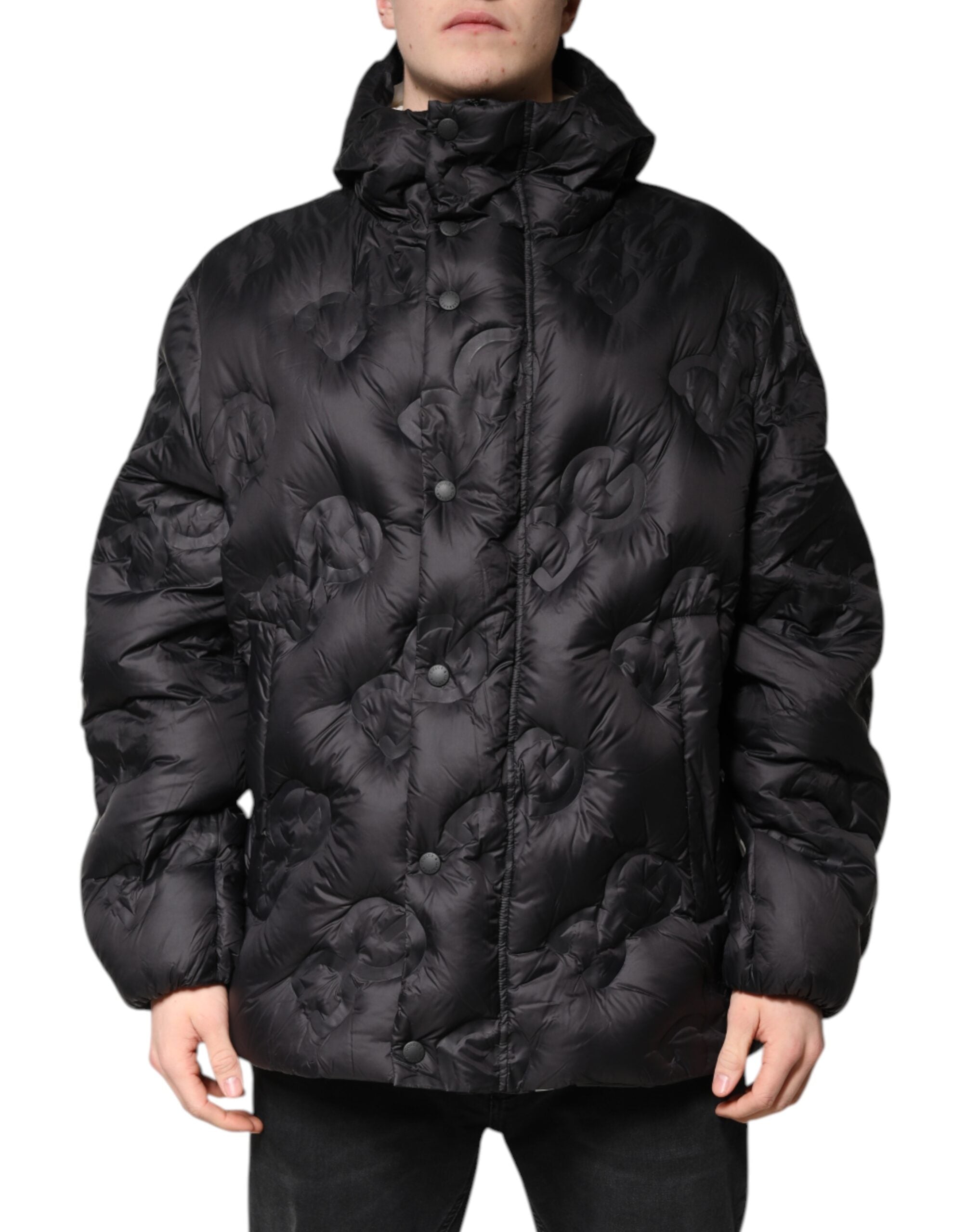 Black Hooded Parka Coat Winter Jacket