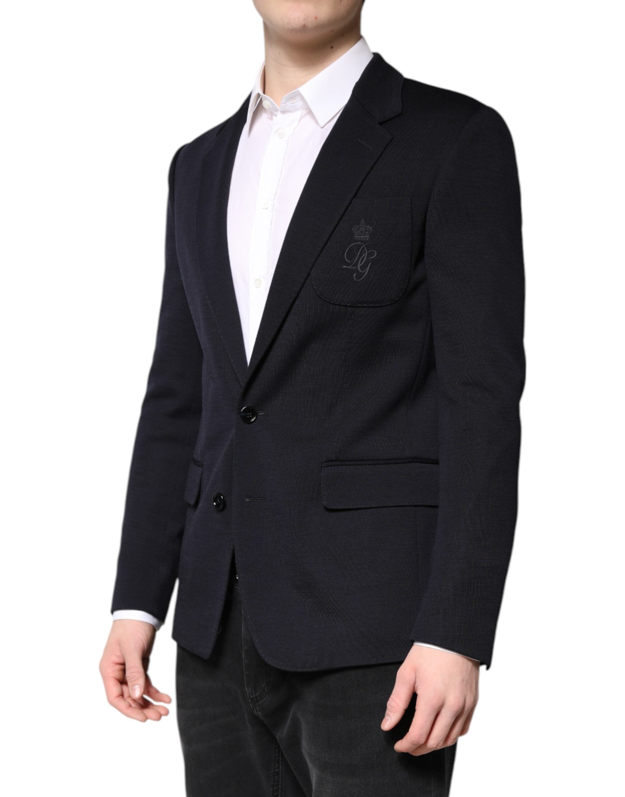Black Wool Single Breasted Coat Suit Blazer