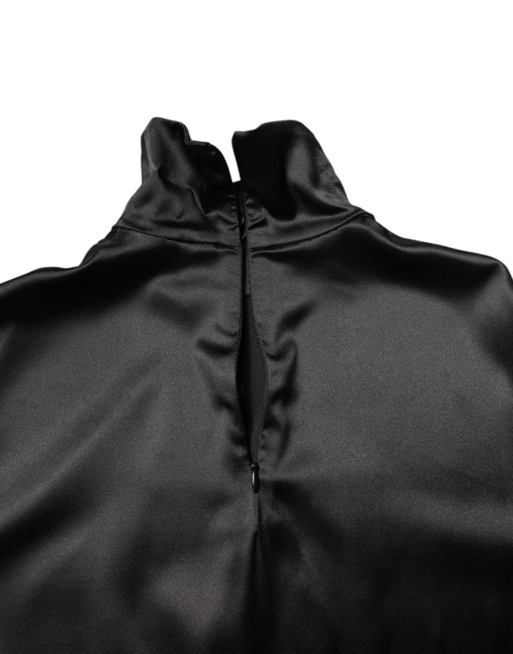 Black Silk Turtleneck Men Pullover Sweater