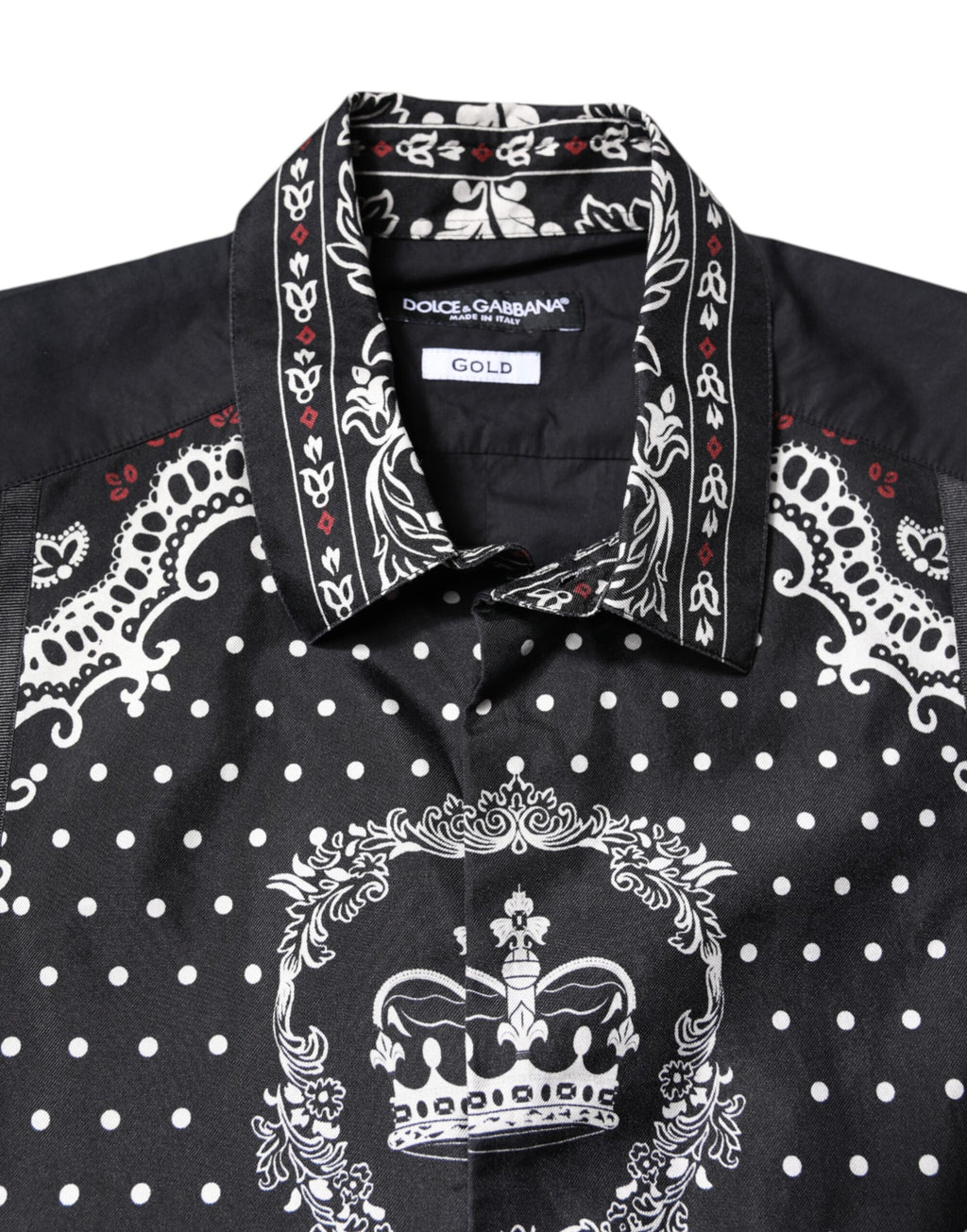 Black White Bandana GOLD Formal Dress Shirt