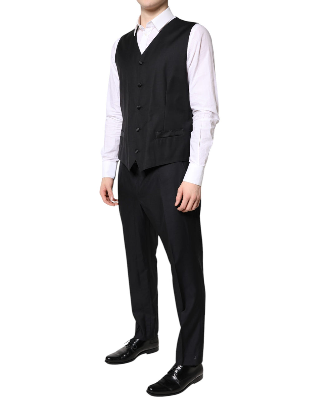 Black Double Breasted Formal 3 Piece Suit