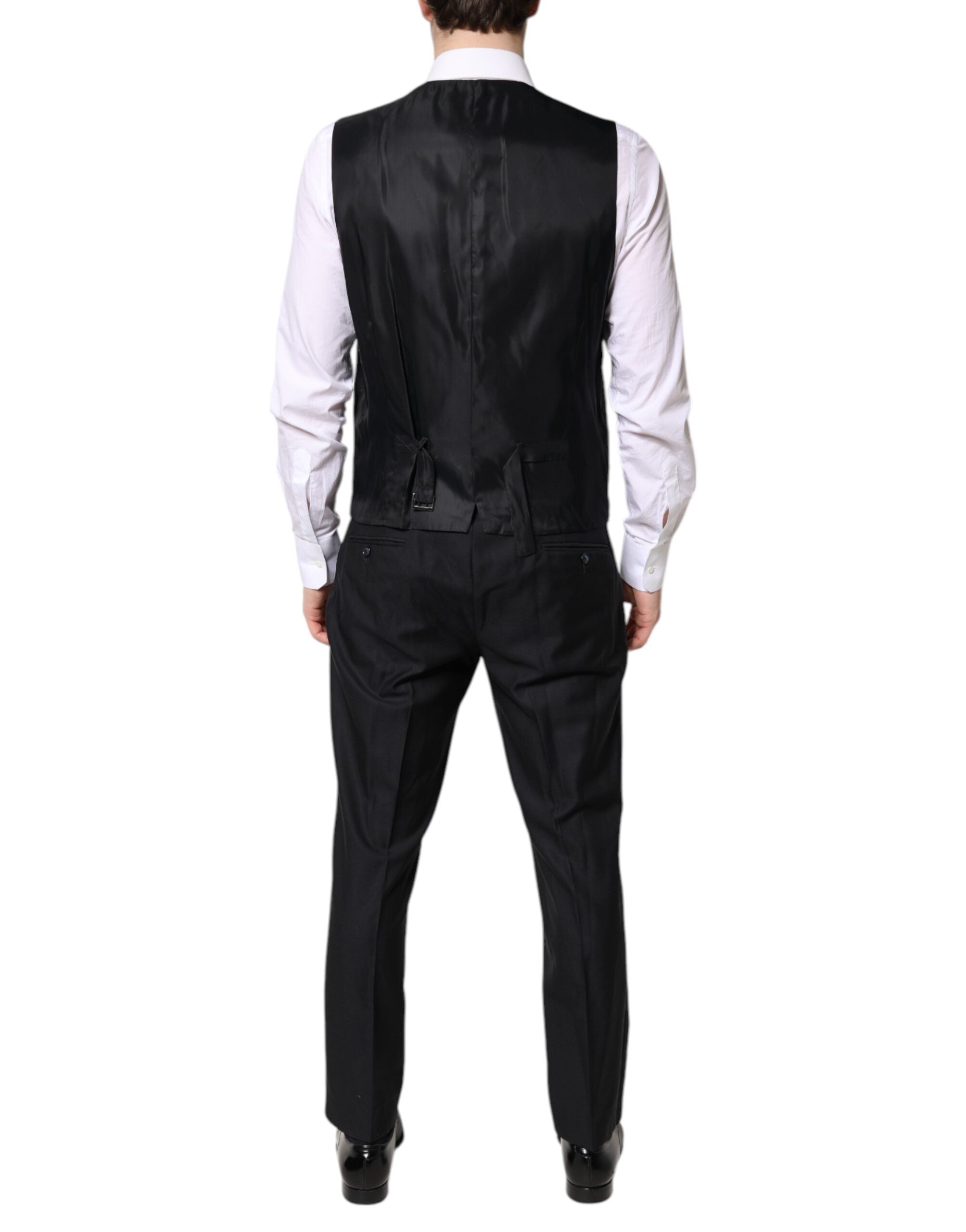 Black Double Breasted Formal 3 Piece Suit