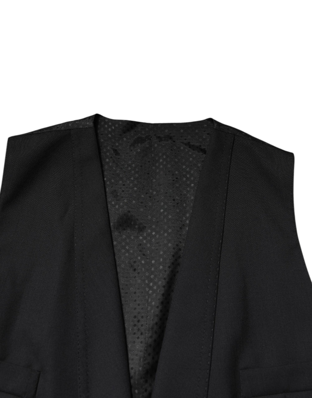 Black Single Breasted Formal Blazer with Vest
