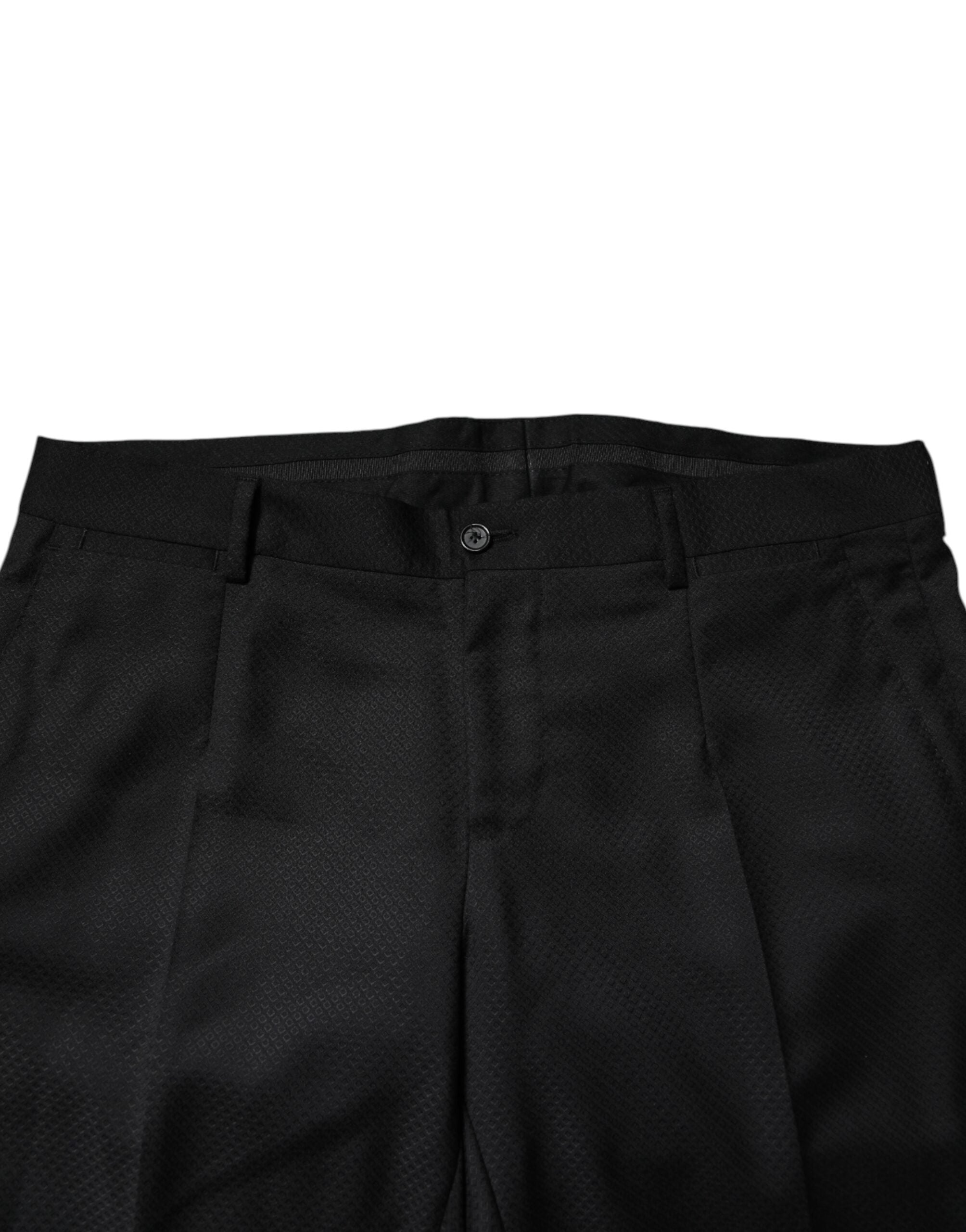 Black Wool Single Breasted 2 Piece Suit