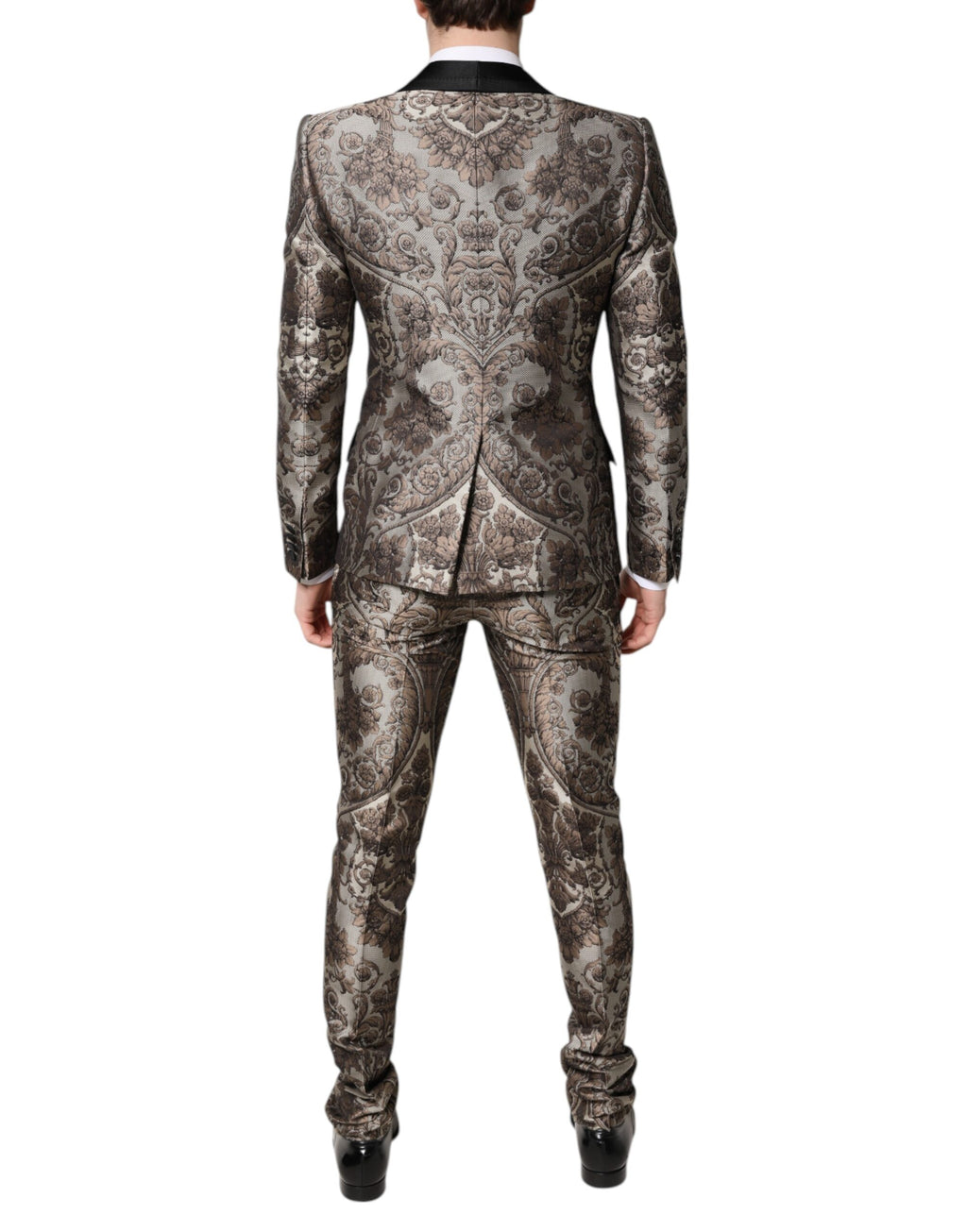 Multicolor Jacquard Single Breasted 3 Piece Suit