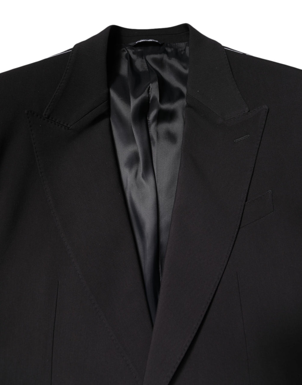 Black Cotton Single Breasted 2 Piece Suit