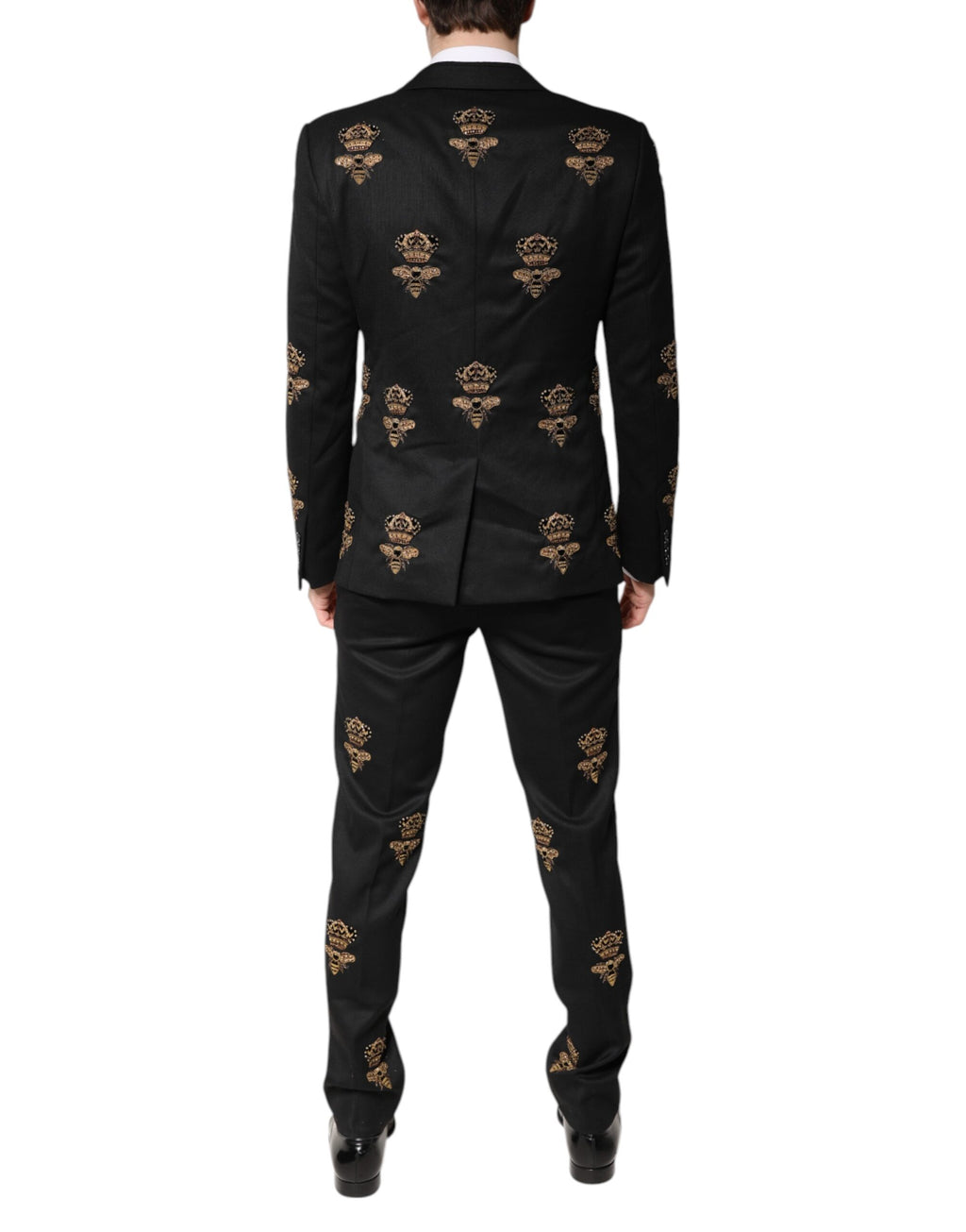 Black Bee Crown Embroidery 2 Piece Suit