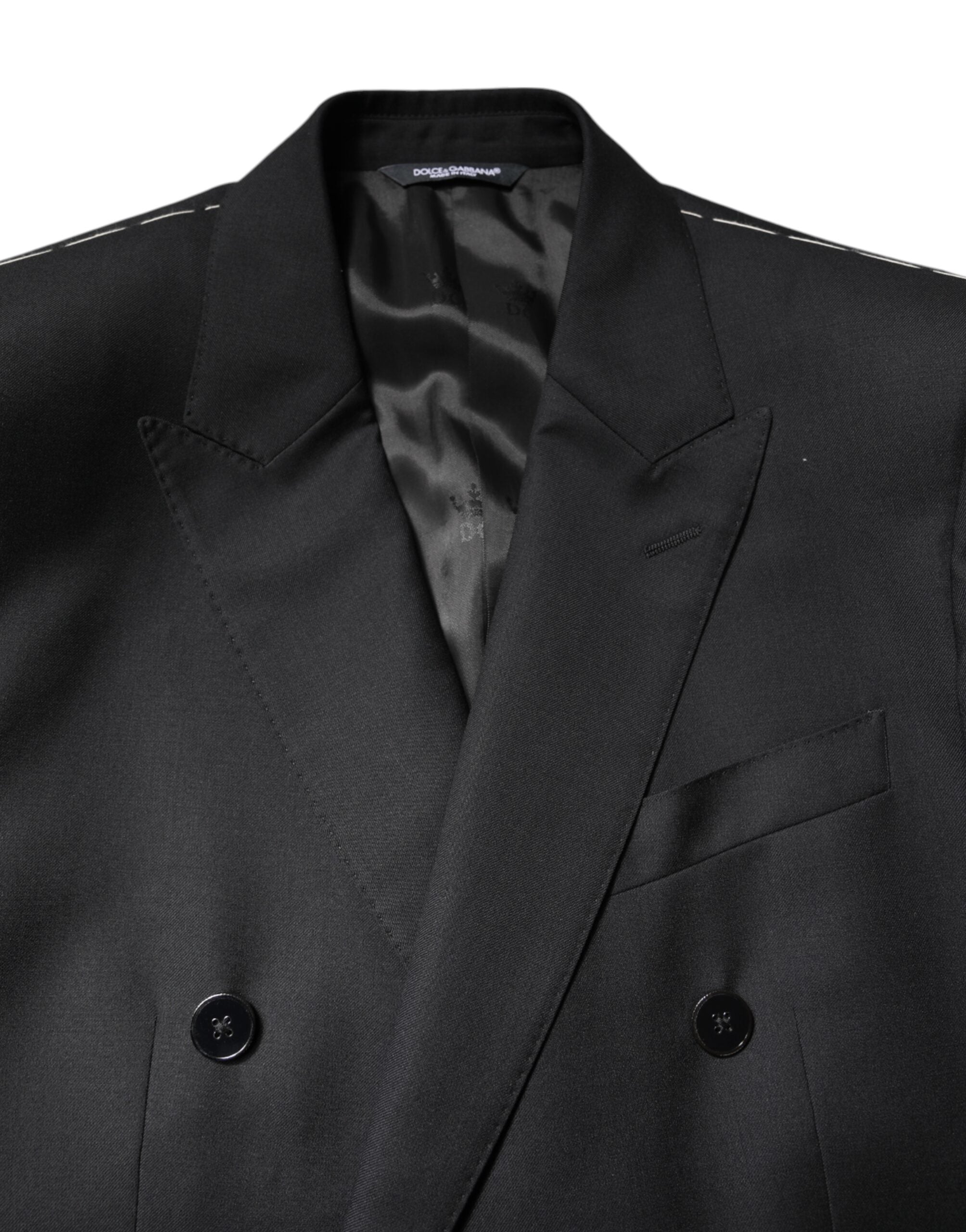 Black MARTINI Double Breasted Coat Blazer