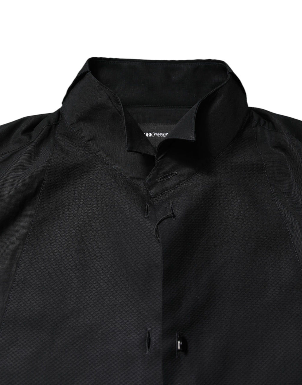 Black Cotton Long Sleeves Men Formal Dress Shirt