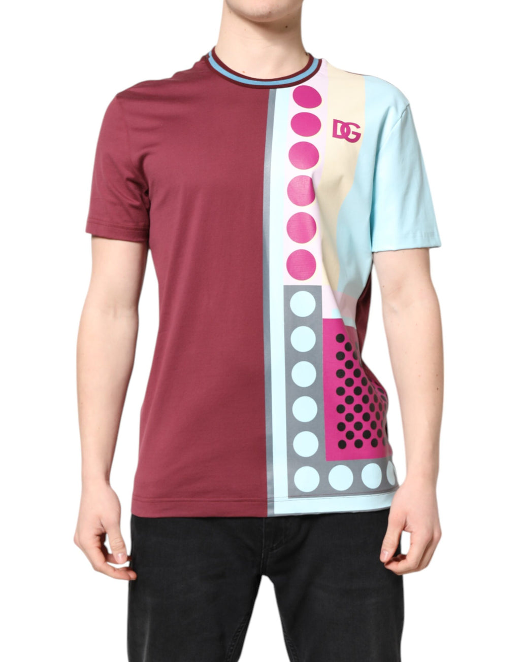 Multicolor Printed Logo Short Sleeve T-shirt