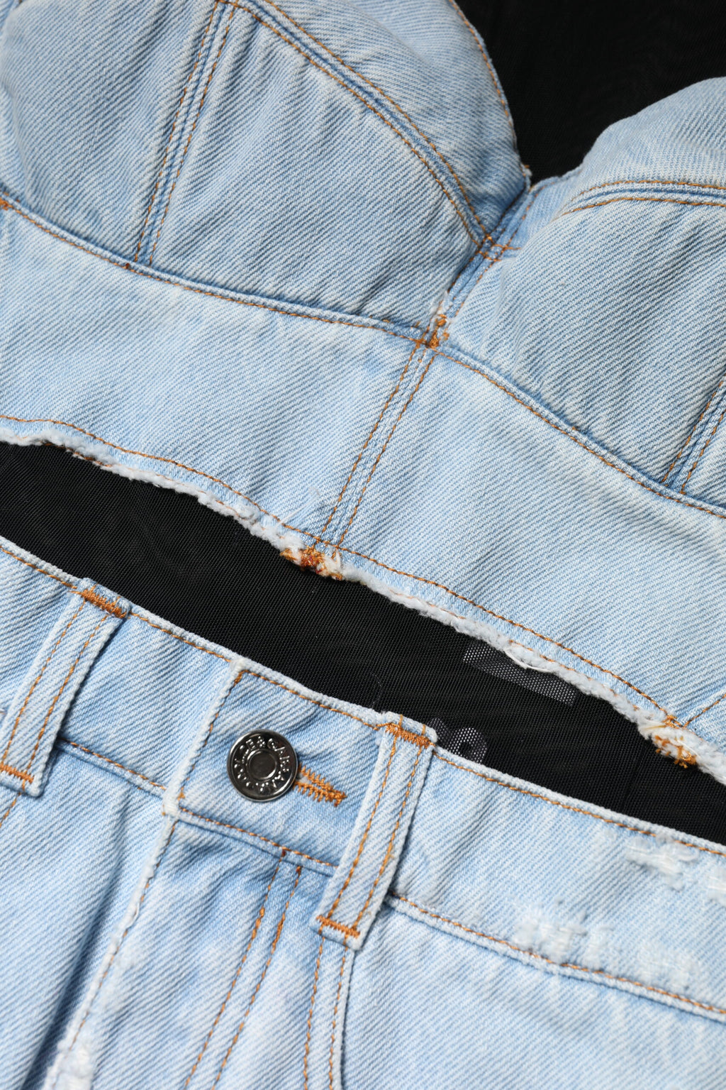 Black Blue Long Sleeves Denim Mini Dress