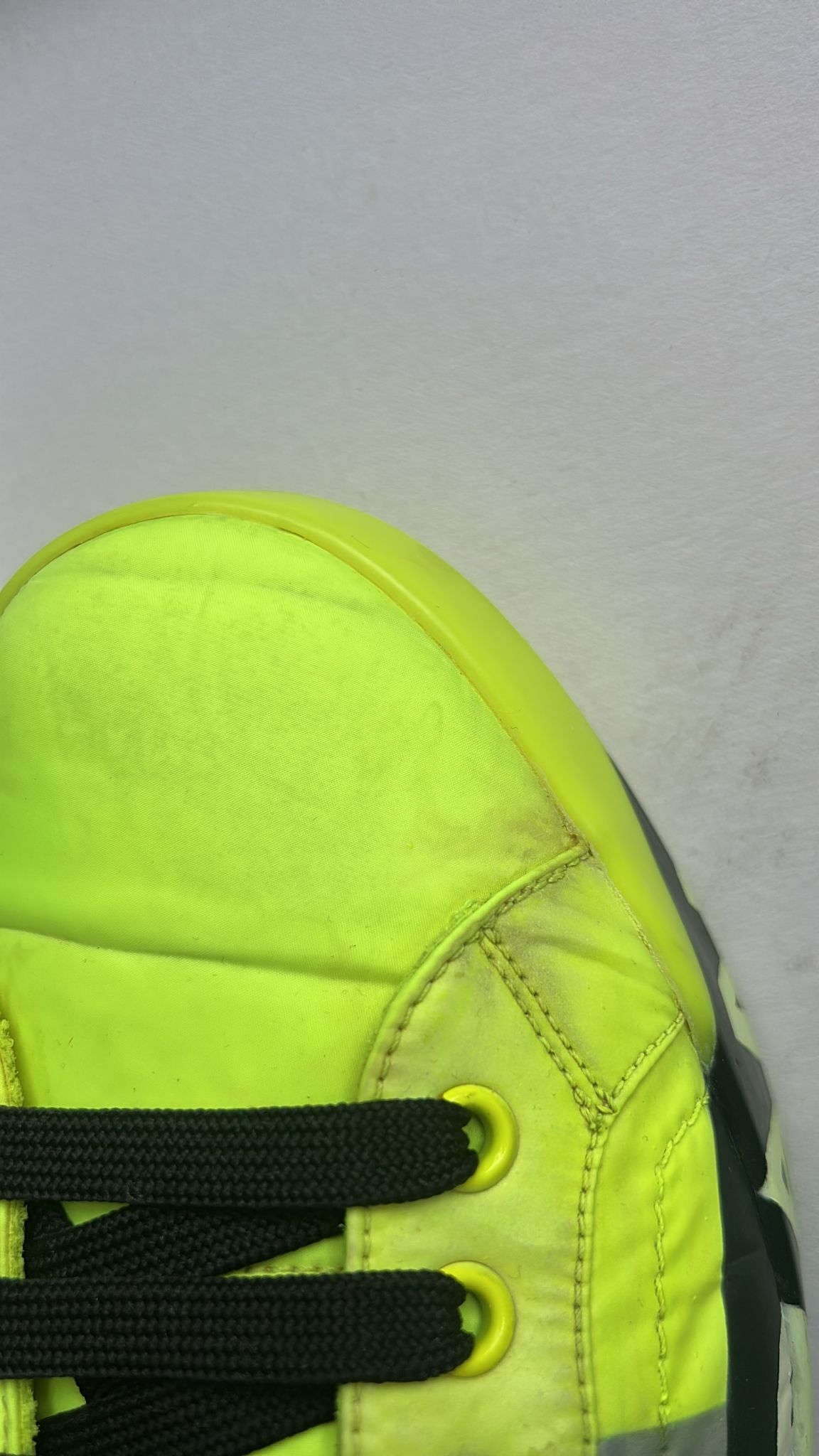 Neon Green Logo Tape Low Top Sneakers Shoes
