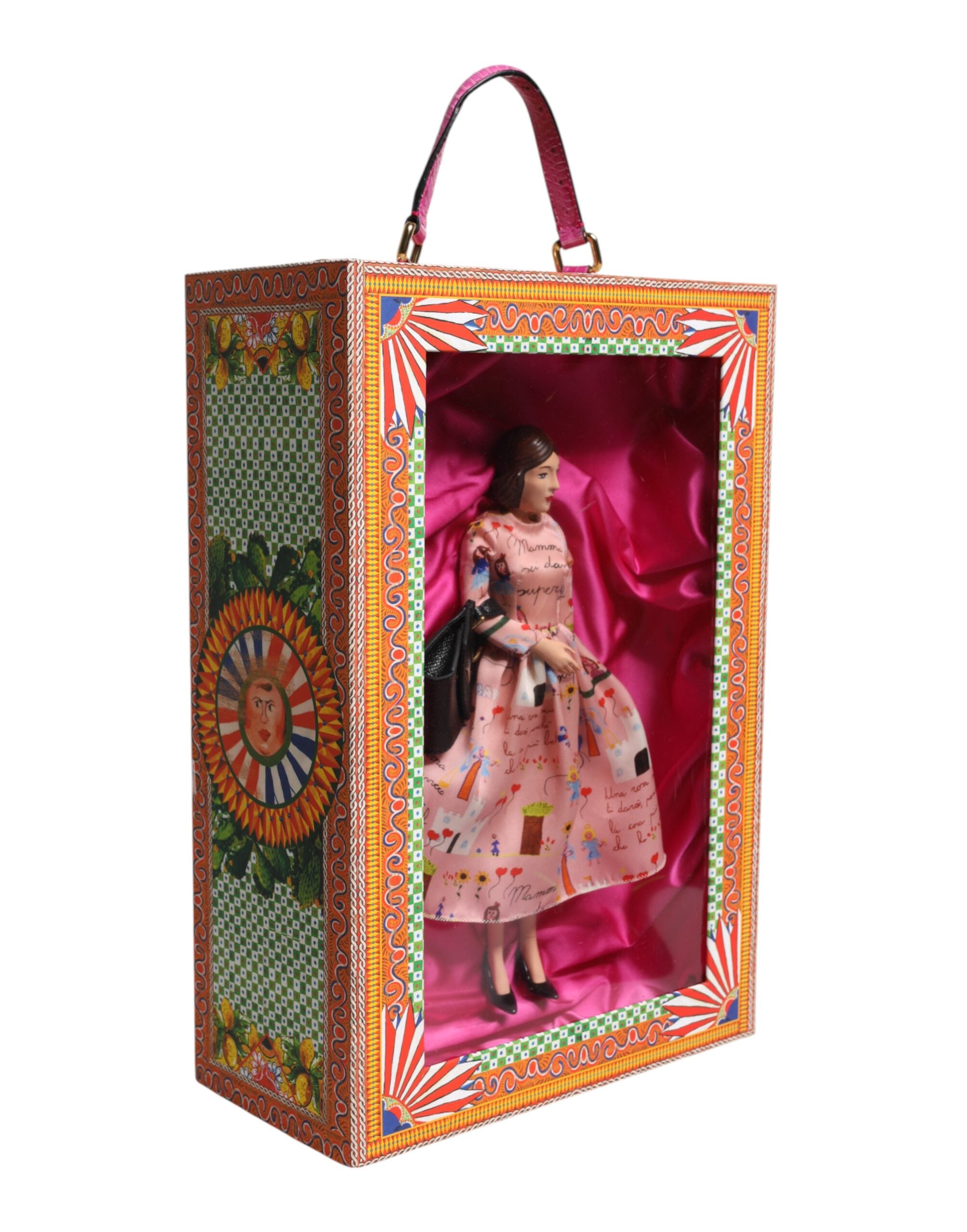 Pink Dress Ceramic Porcelain Fashion Leather Sicily Dolls