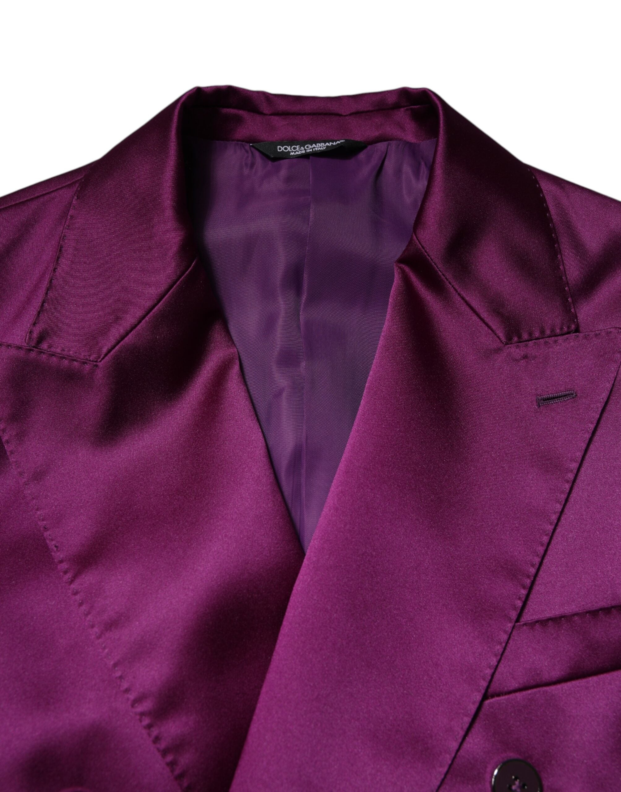 Purple Double Breasted Men Suit Coat Blazer
