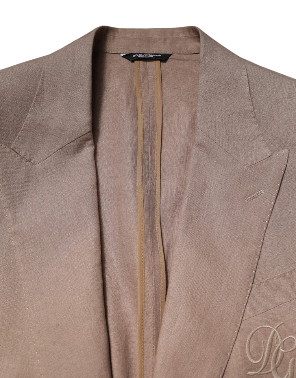 Beige TAORMINA Single Breasted Coat Blazer