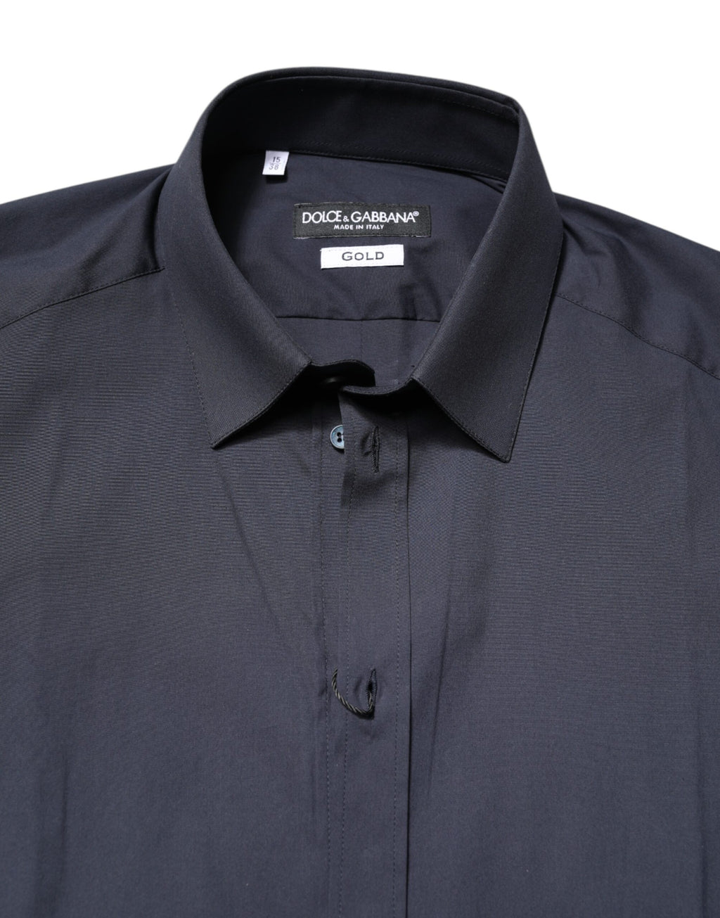 Dark Blue GOLD Cotton Dress Formal Shirt