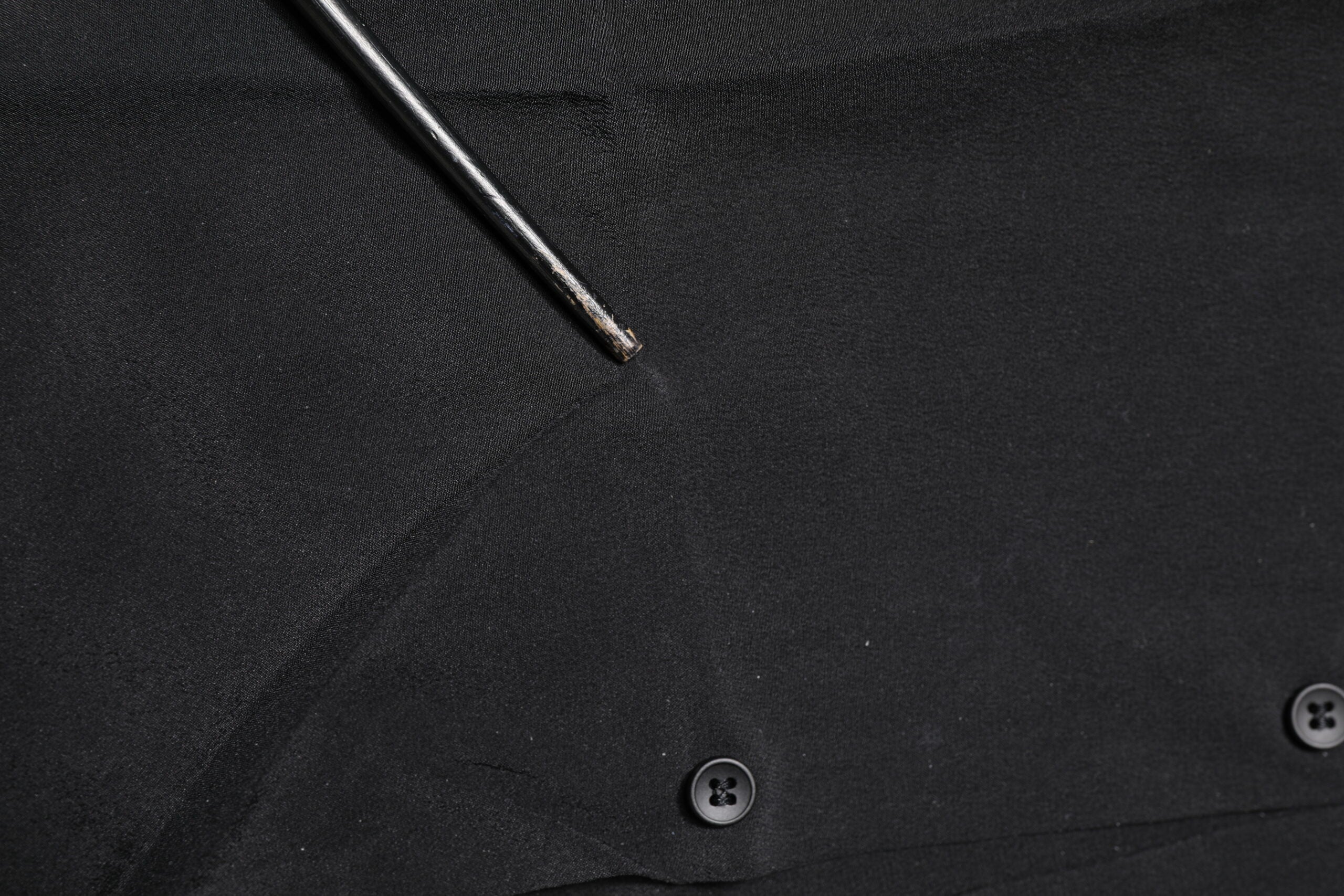 Black Silk GOLD Long Sleeves Dress Shirt