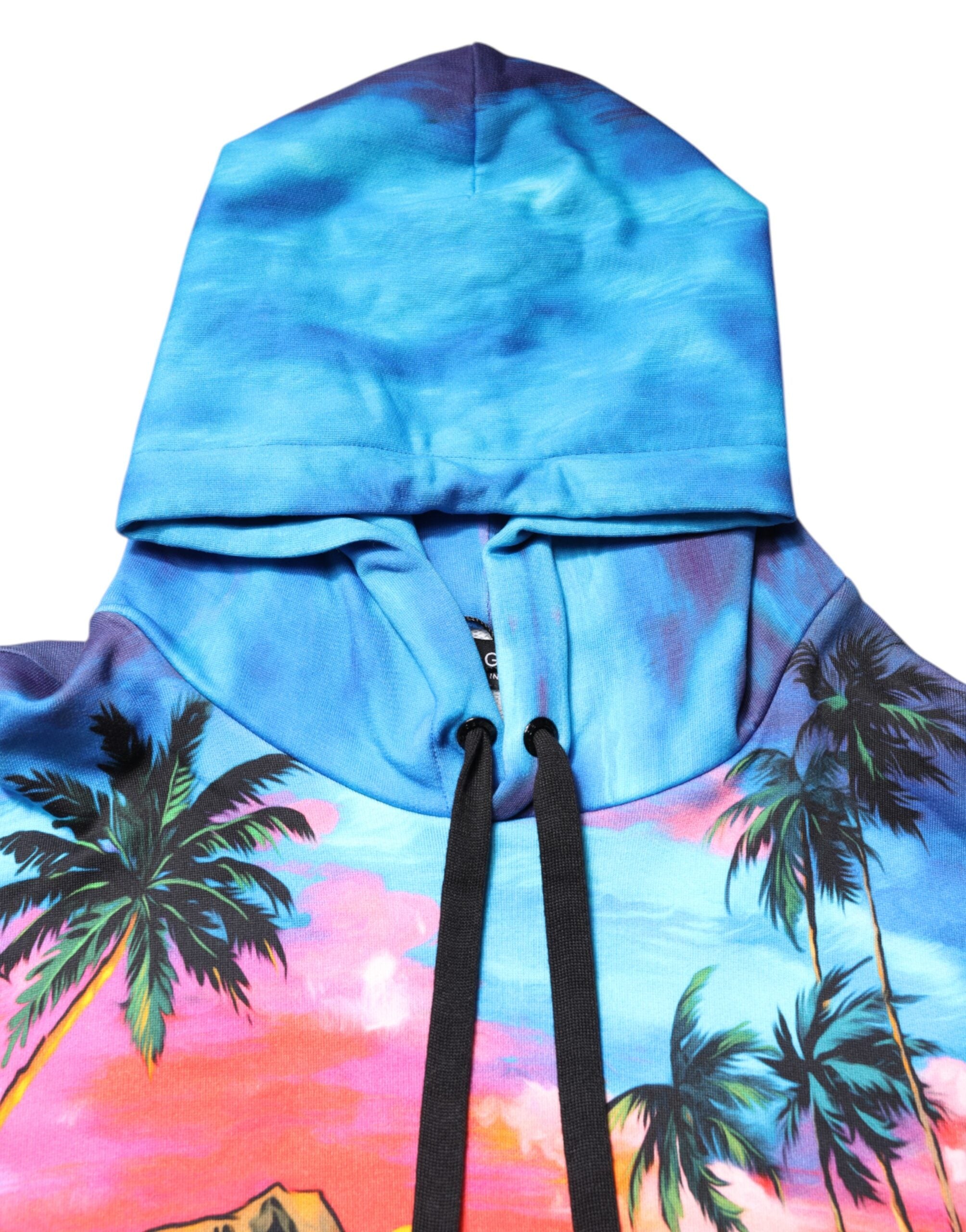 Multicolor Print Hooded Sweatshirt Sweater