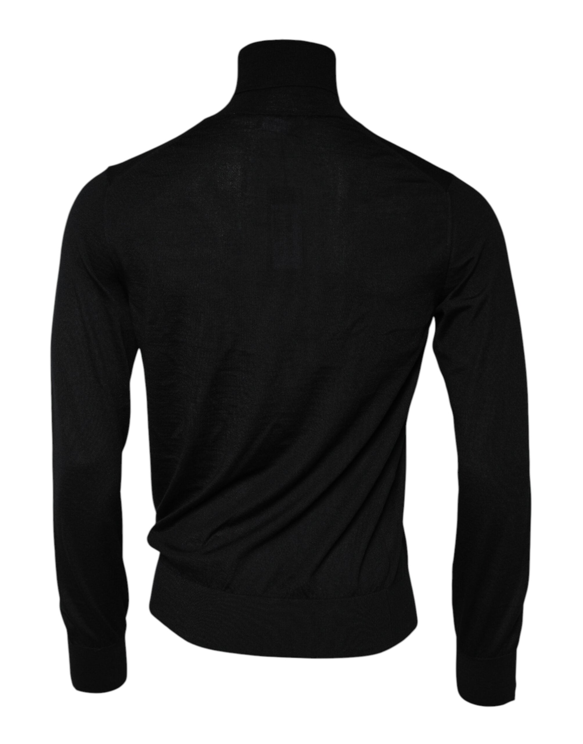 Black Cashmere Knitted Men Pullover Sweater