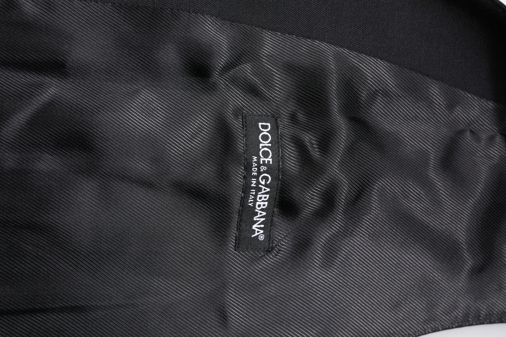 Black Wool Waistcoat Dress Formal Vest