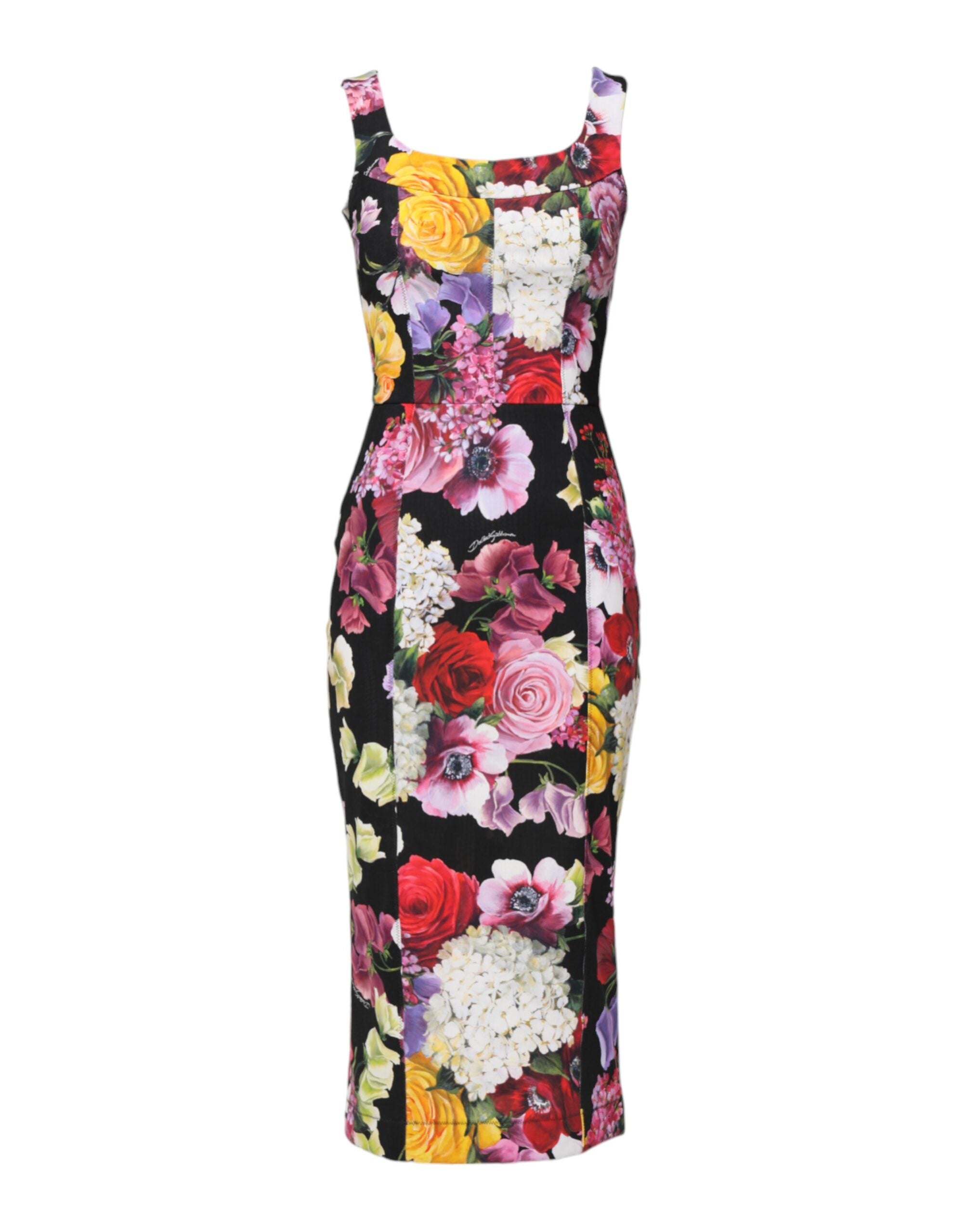 Multicolor Ortensia Patchwork Sheath Dress